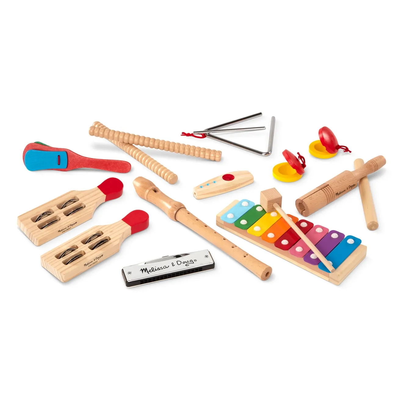 Melissa & Doug Deluxe Band Musikset Holz 11 Instrumente
