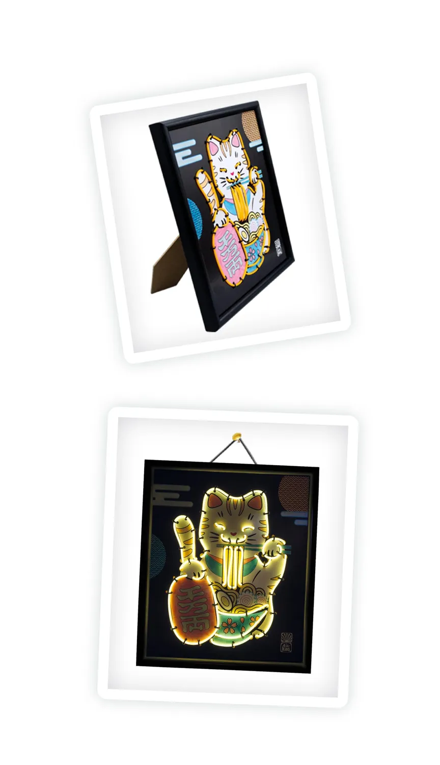 Buki France FK015 Neonrahmen Maneki-Neko DIY-Set 3 Modi