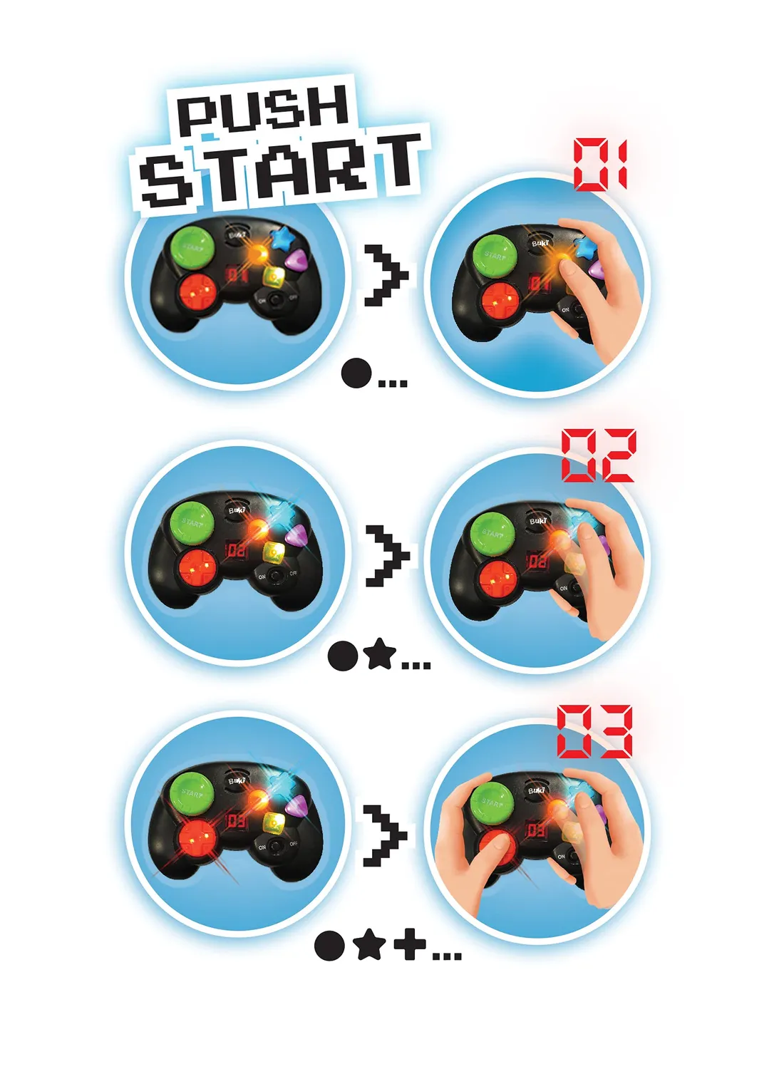 Buki 6209 Gamepad Memory Gedächtnisspiel mit Sound