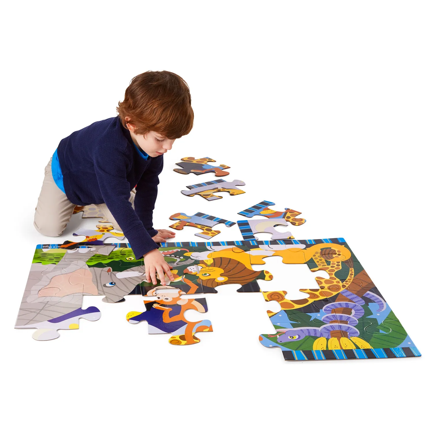 Melissa & Doug Safari Social Bodenpuzzle 24 Teile Tiere
