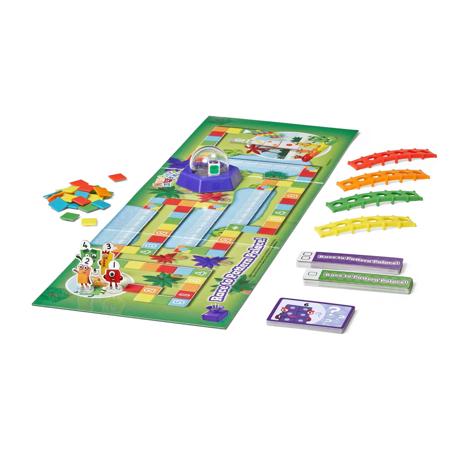Learning Resources Numberblocks Wettlauf zum Musterpalast Brettspiel 91-teilig