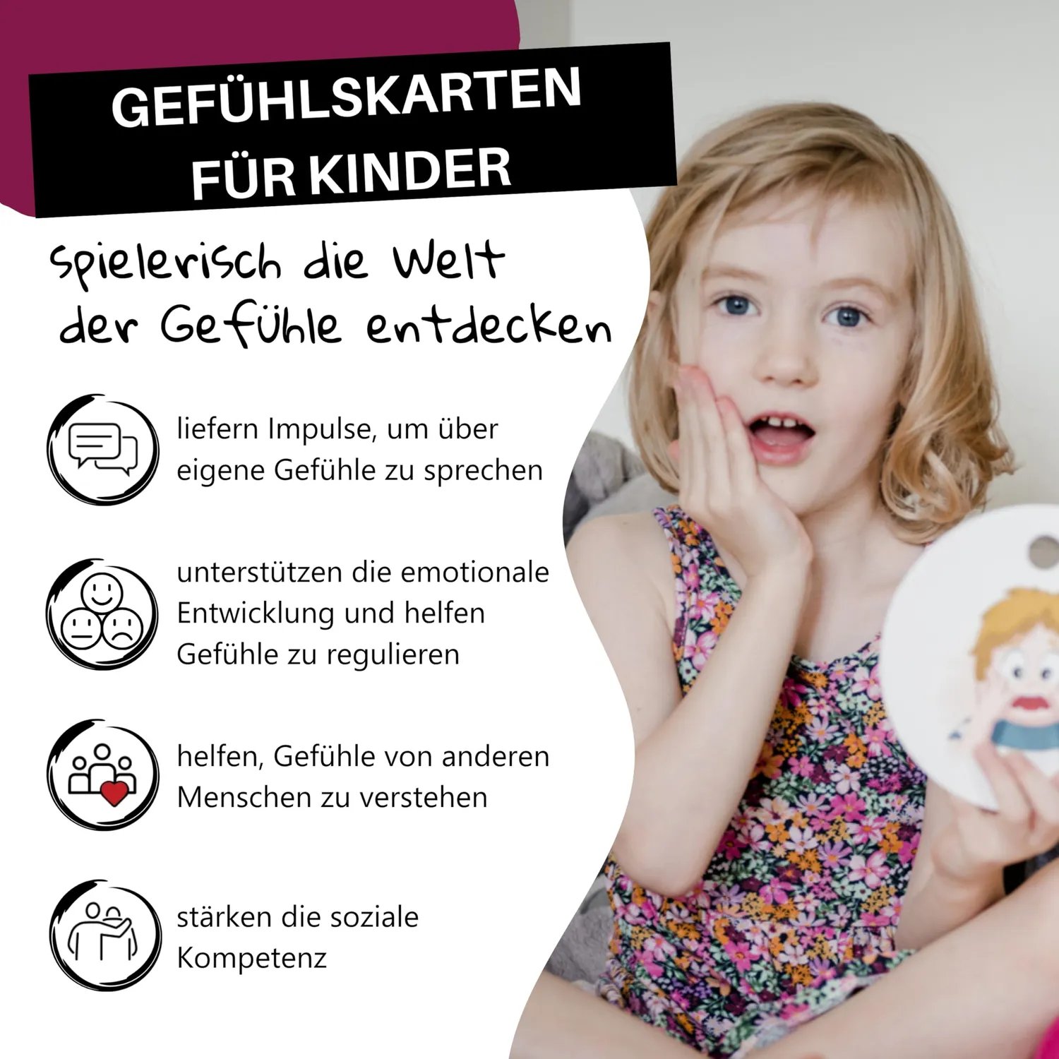 HANNIline Gefühlskarten 2 Lernkarten ab 4 Jahren 13 Karten