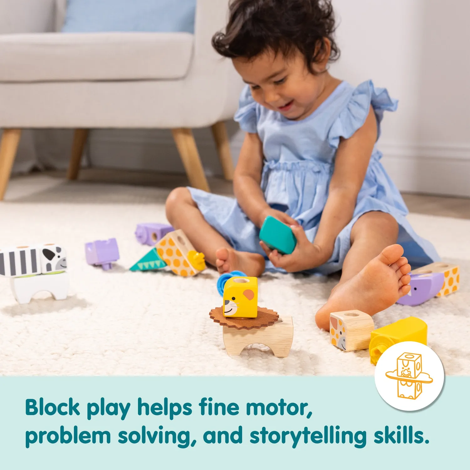 Melissa & Doug Blockables Safari Bausteine ab 2 Jahren