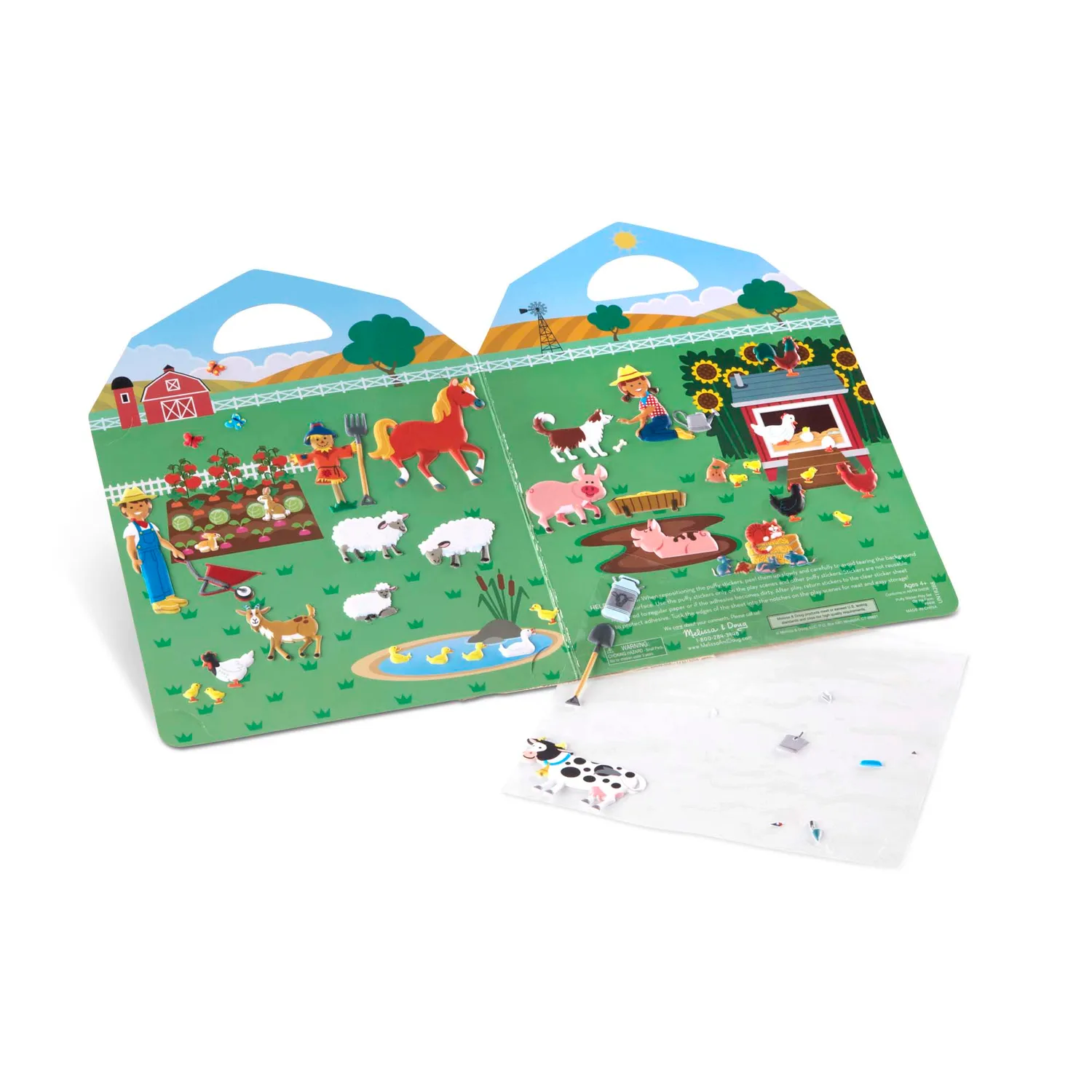 Melissa & Doug Puffy Sticker Bauernhof Sticker-Set On the Farm