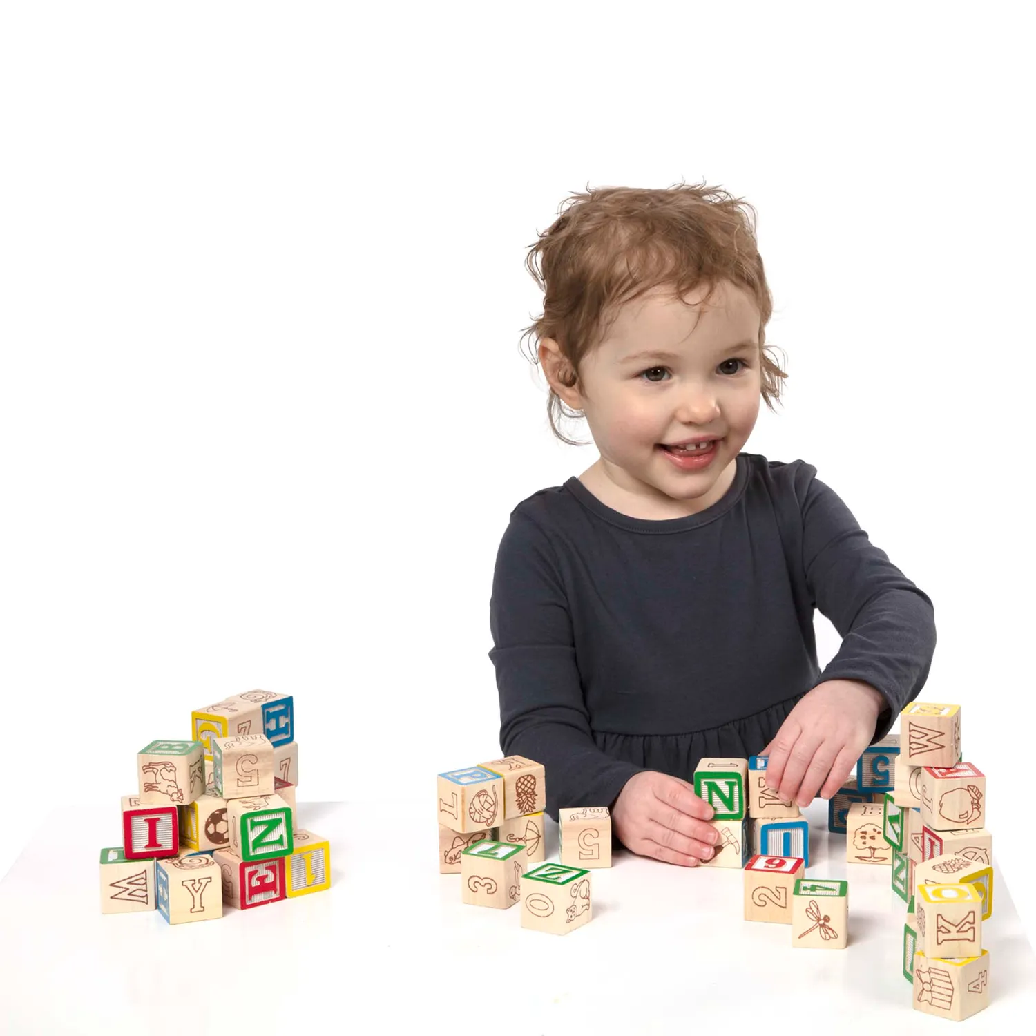 Melissa & Doug ABC 123 Blocks Holzbausteine 50-teilig