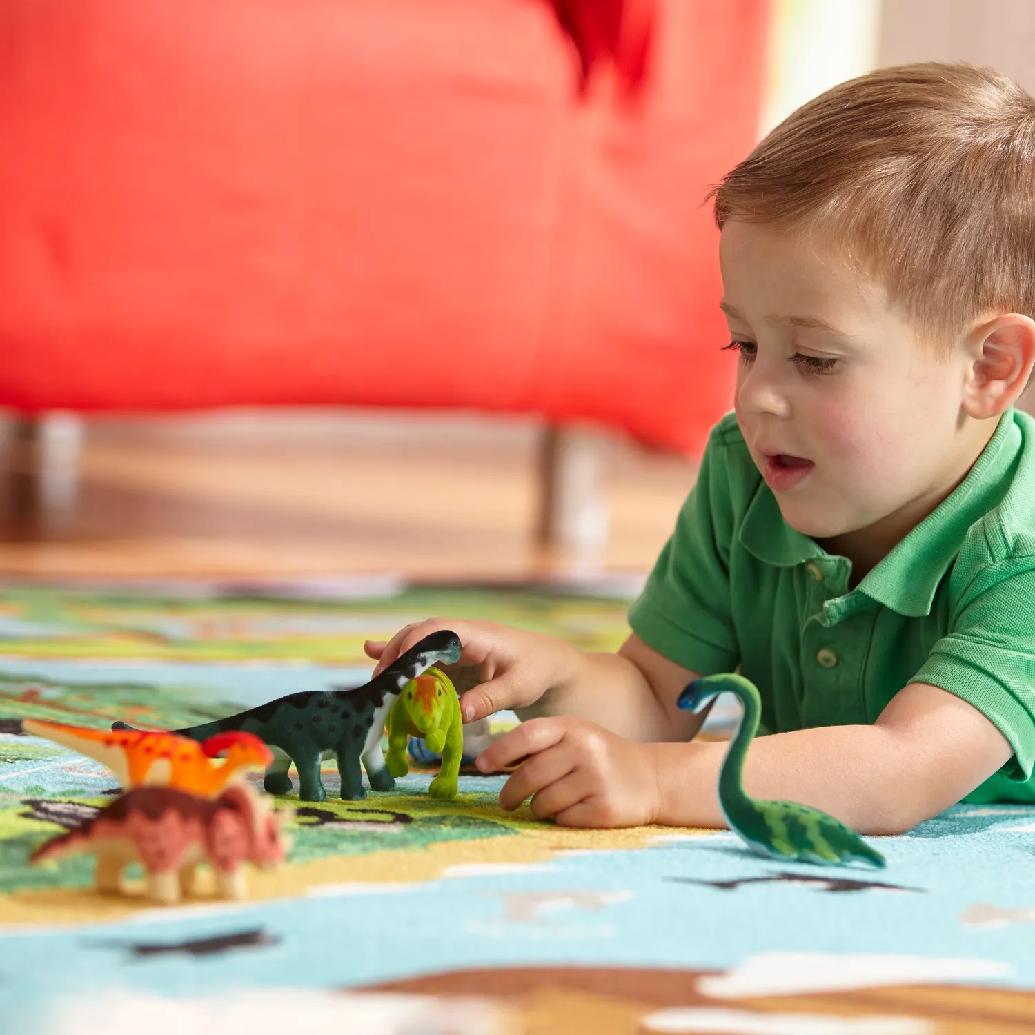 Melissa & Doug Dinosaur Party Spielset 9 Filz-Dinos mit Box