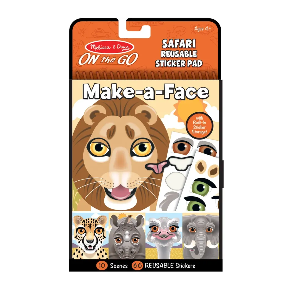 Melissa & Doug Make-a-Face Safari Stickerblock Reise