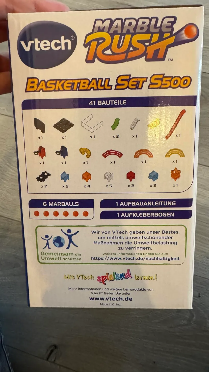 VTech Marble Rush Basketball S500 Kugelbahn 41 Teile Werfen