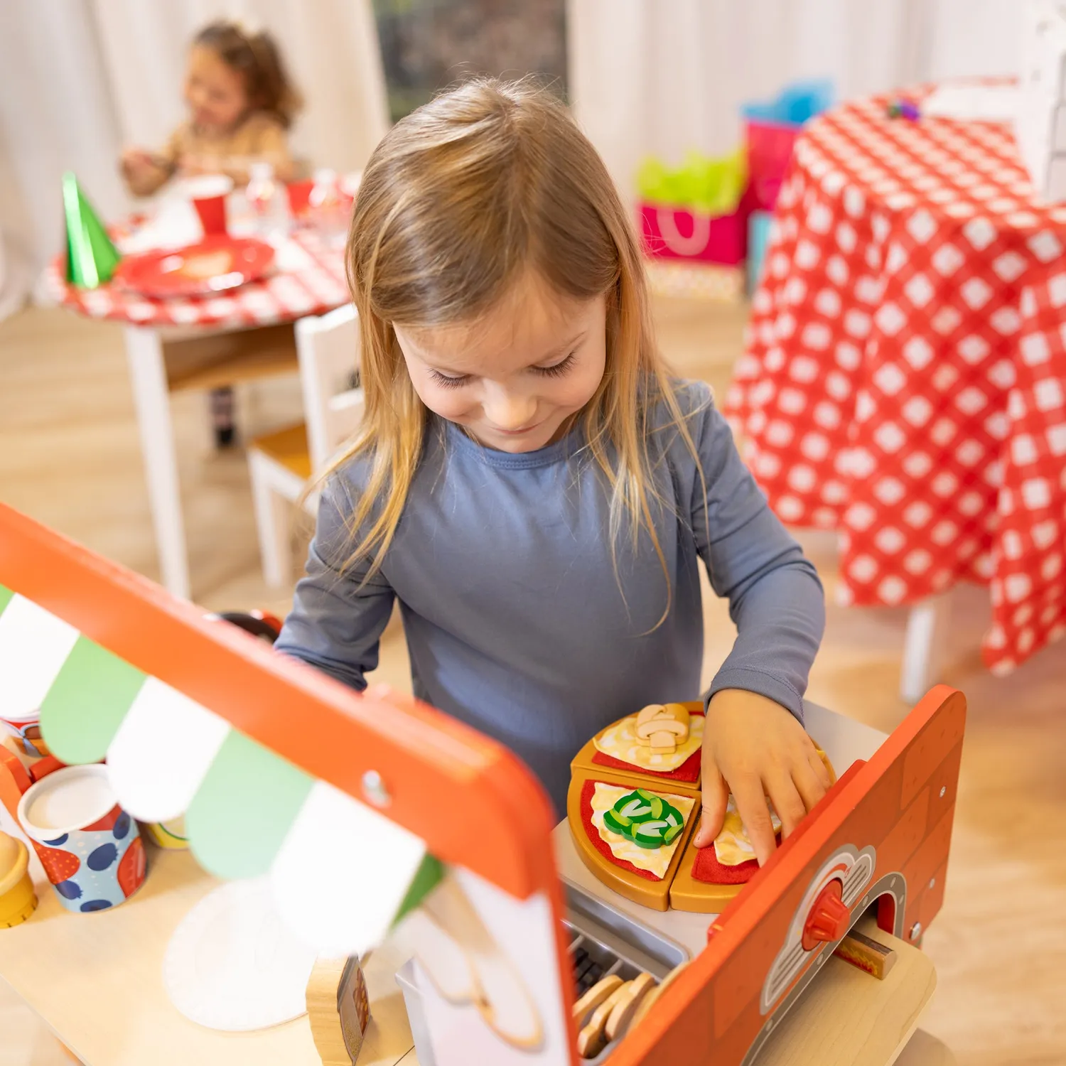 Melissa & Doug Pizza Food Truck Spielcenter Holz Ofen