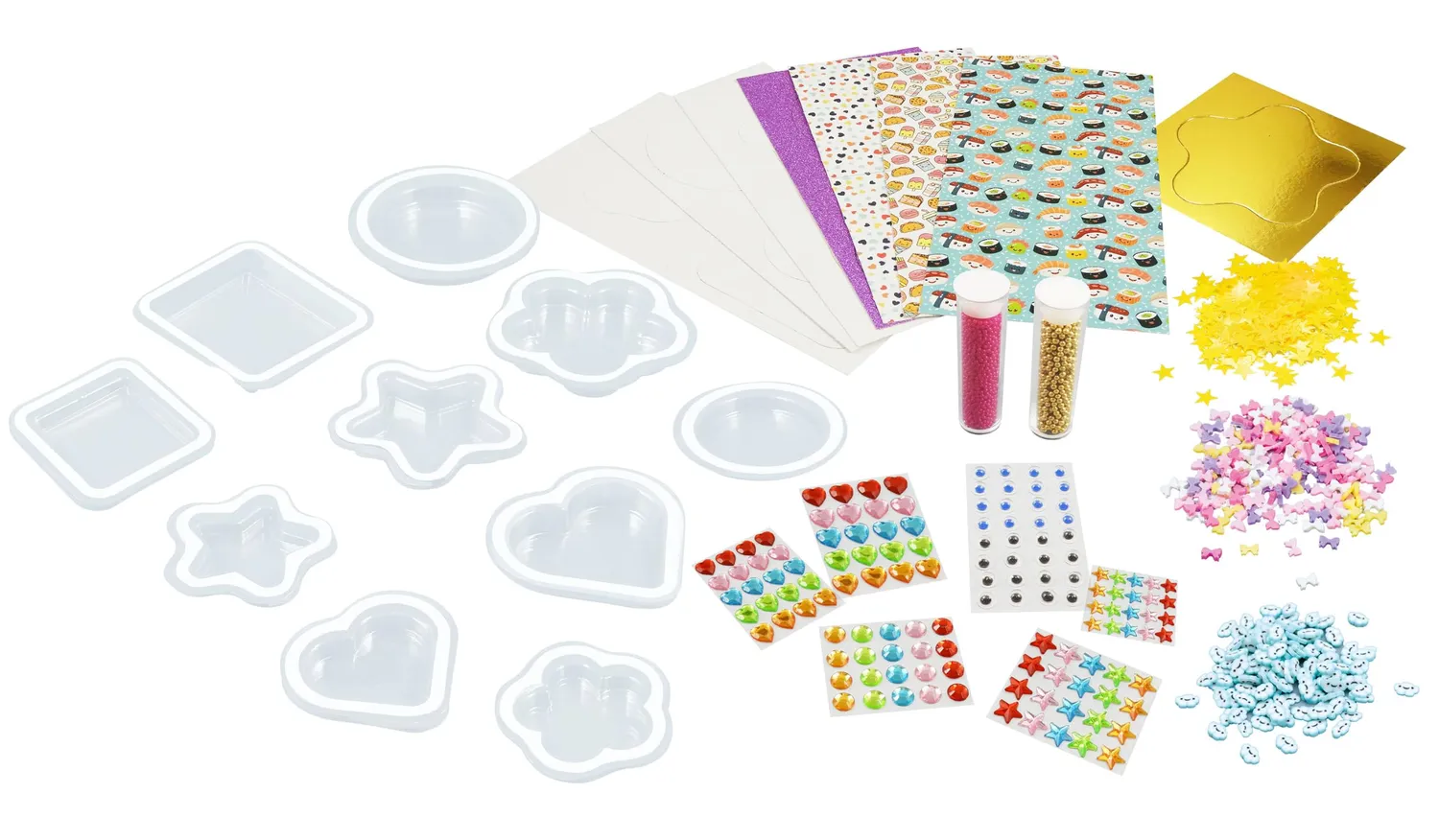 Buki France Kawaii FK026 Bastelset 10 3D-Sticker Glitzer