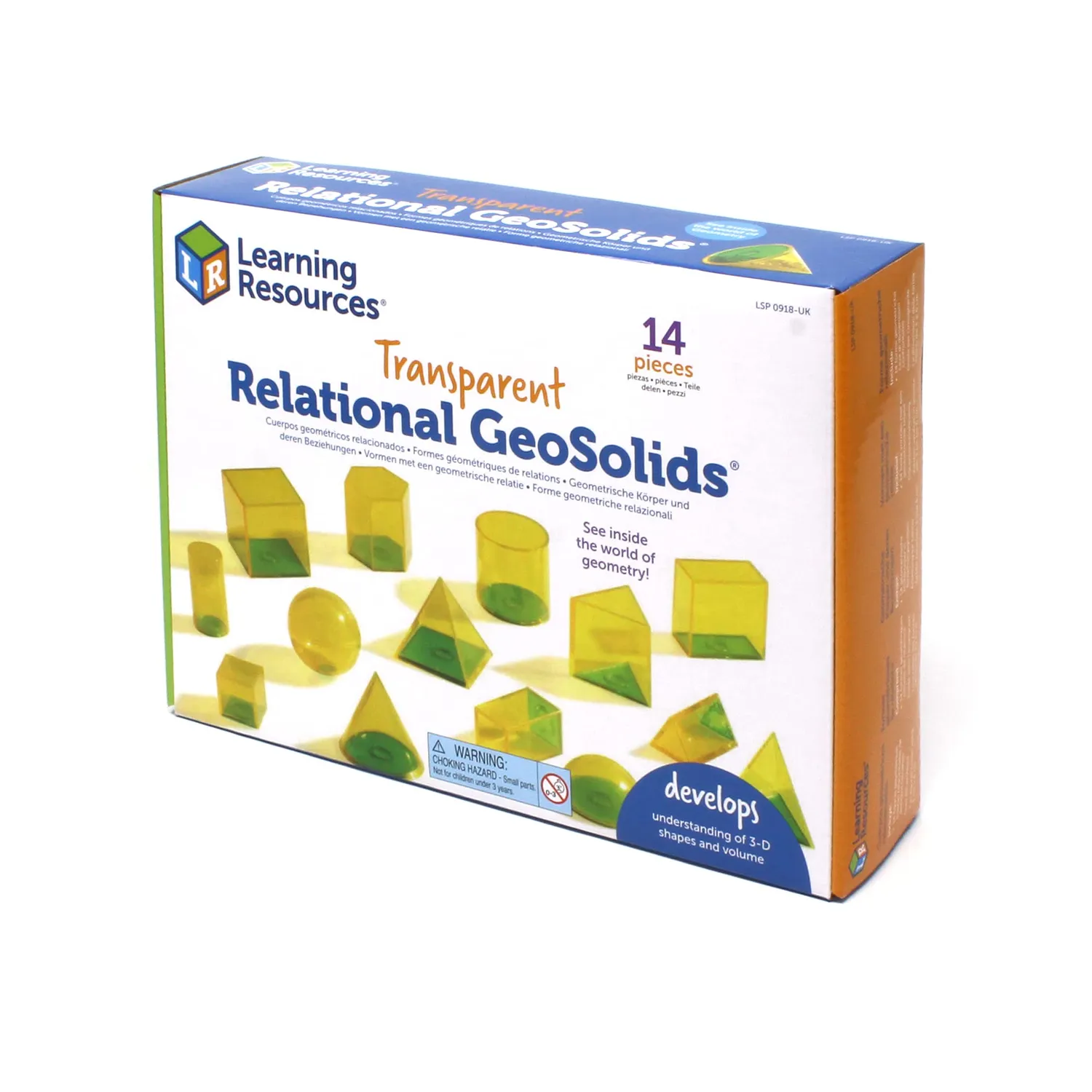 Learning Resources Relational GeoSolids Körper Set 14-teilig Volumen