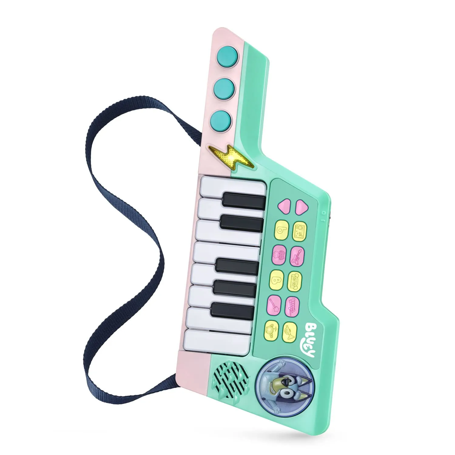 VTech Bluey Keytar Keyboard mit Gurt 10 Melodien 3-6 Jahre