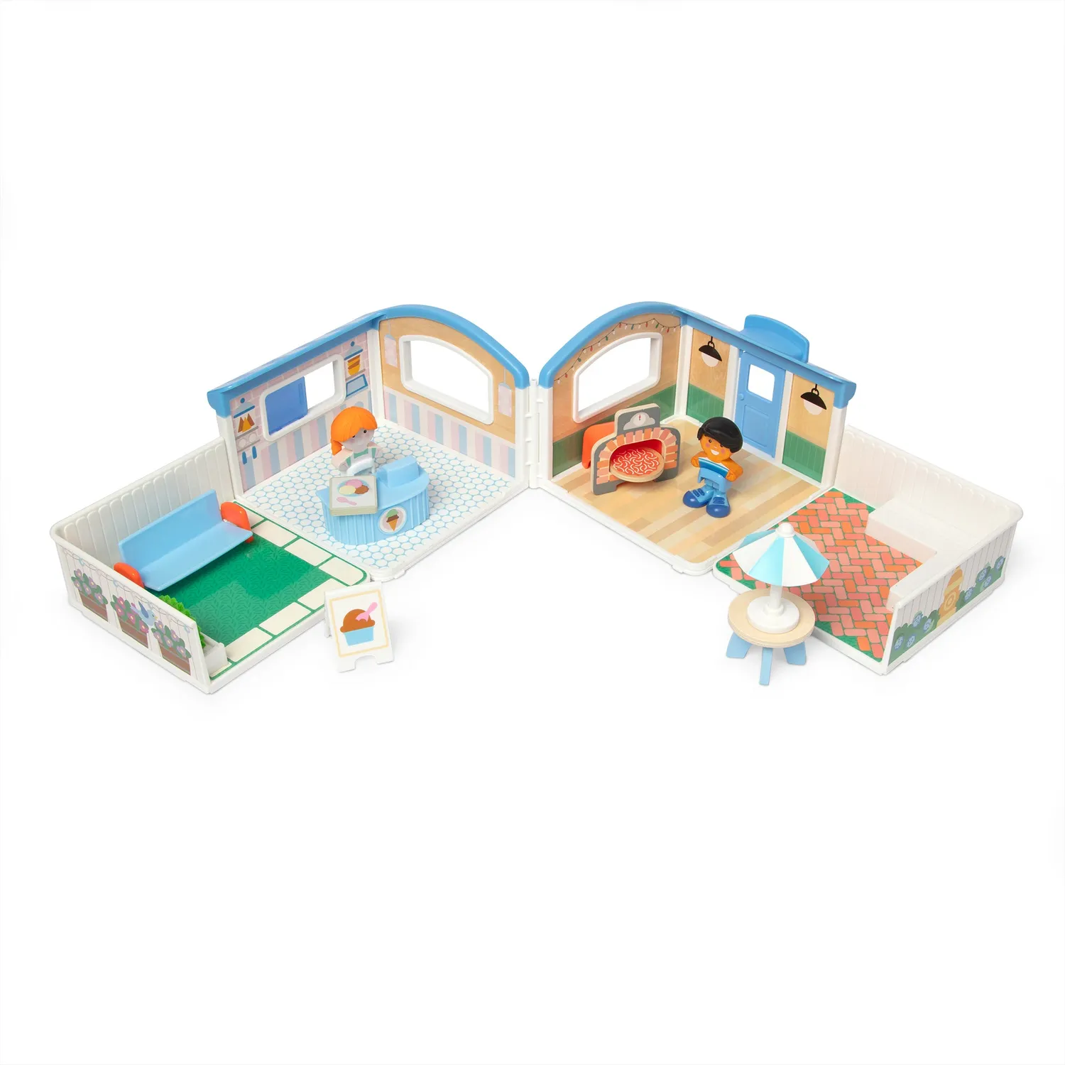 Melissa & Doug Cheery Lane Eis Pizza Puppenhaus 12-tlg