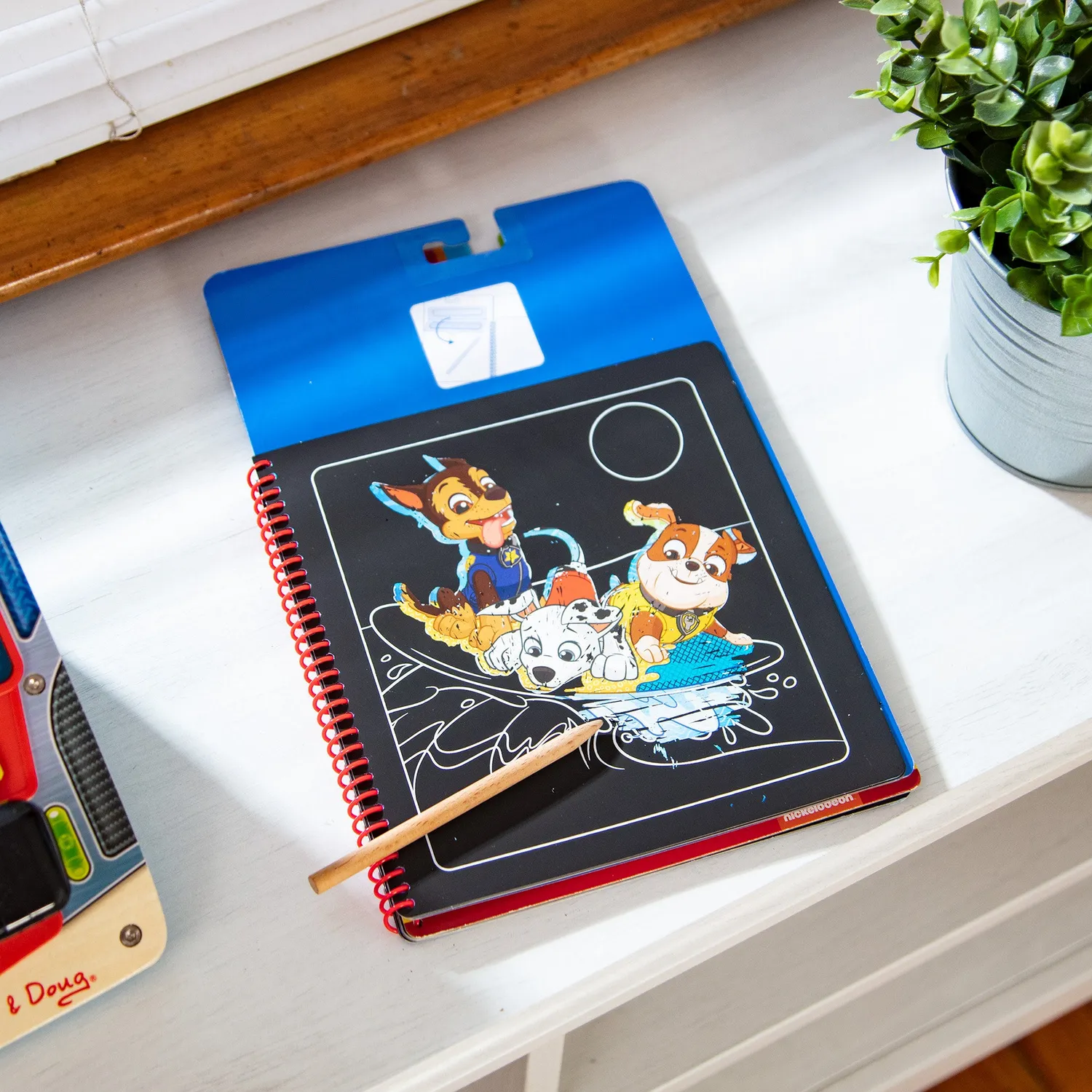 Melissa & Doug PAW Patrol Chase Kratzbild Block 10 Seiten