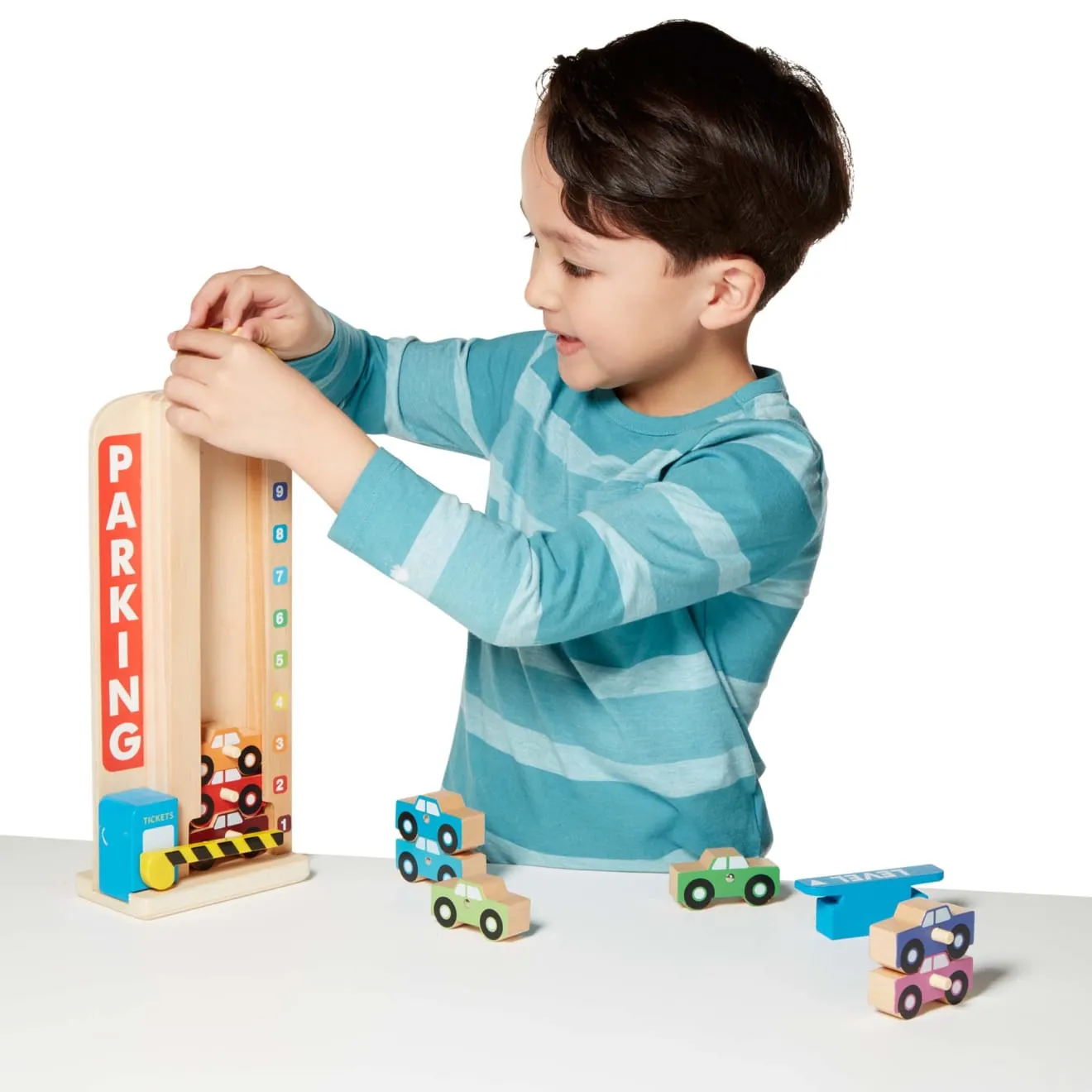 Melissa & Doug Stack & Count Parkhaus Garage Holz