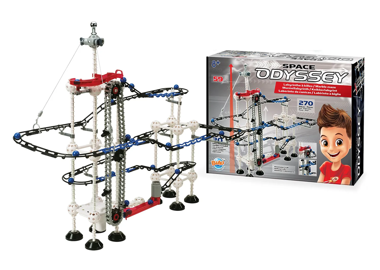 Buki PM517 Murmelspaß Space Odyssey Kugelbahn 59 cm 270-teilig