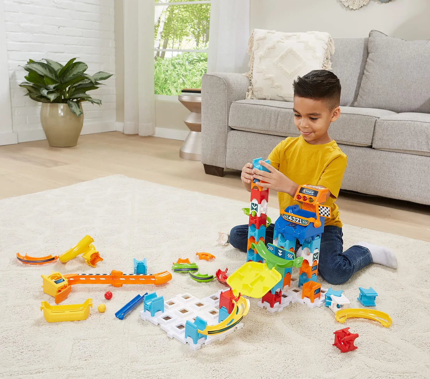 Vtech Marble Rush Racing Set M200 E Kugelbahn 73-teilig mit Sound