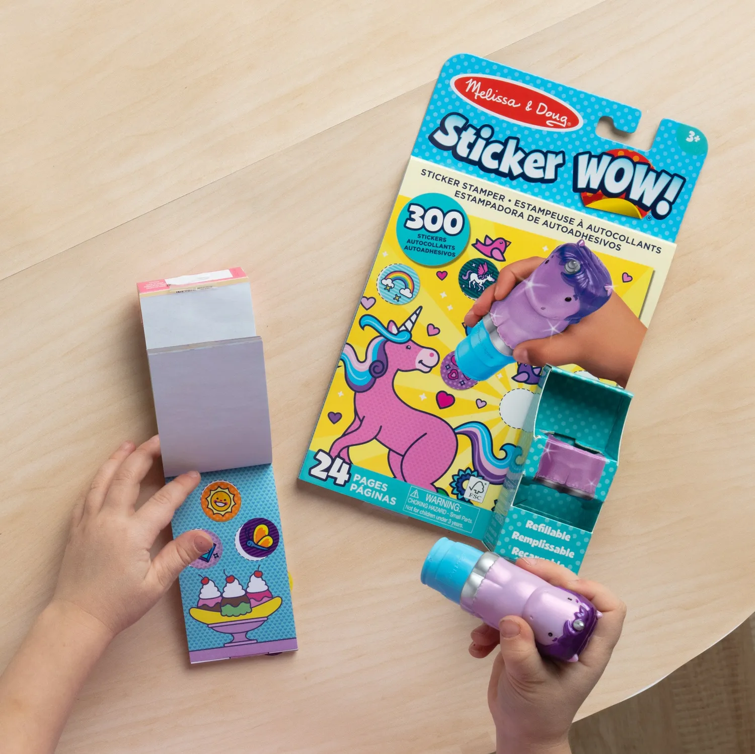 Melissa & Doug Sticker WOW Purple Unicorn Sticker-Set 500 Sticker