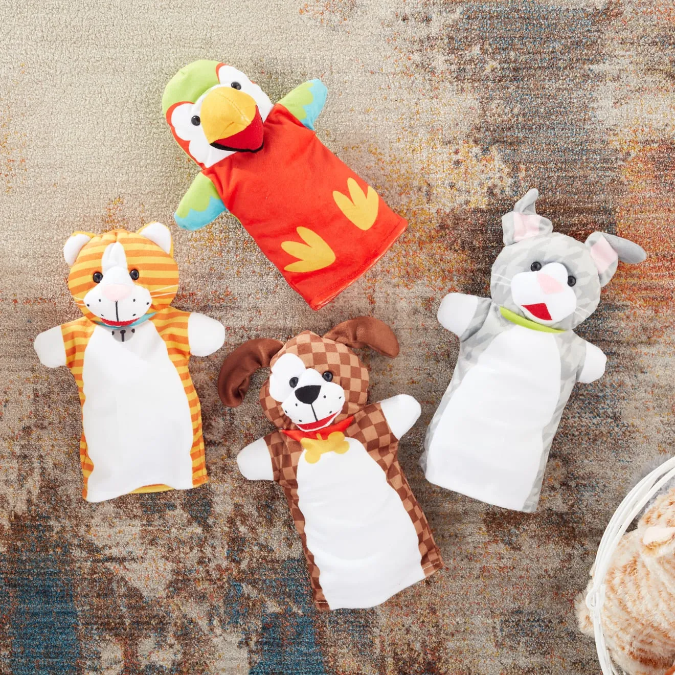 Melissa & Doug Playful Pets Handpuppen 4er-Set Tiere