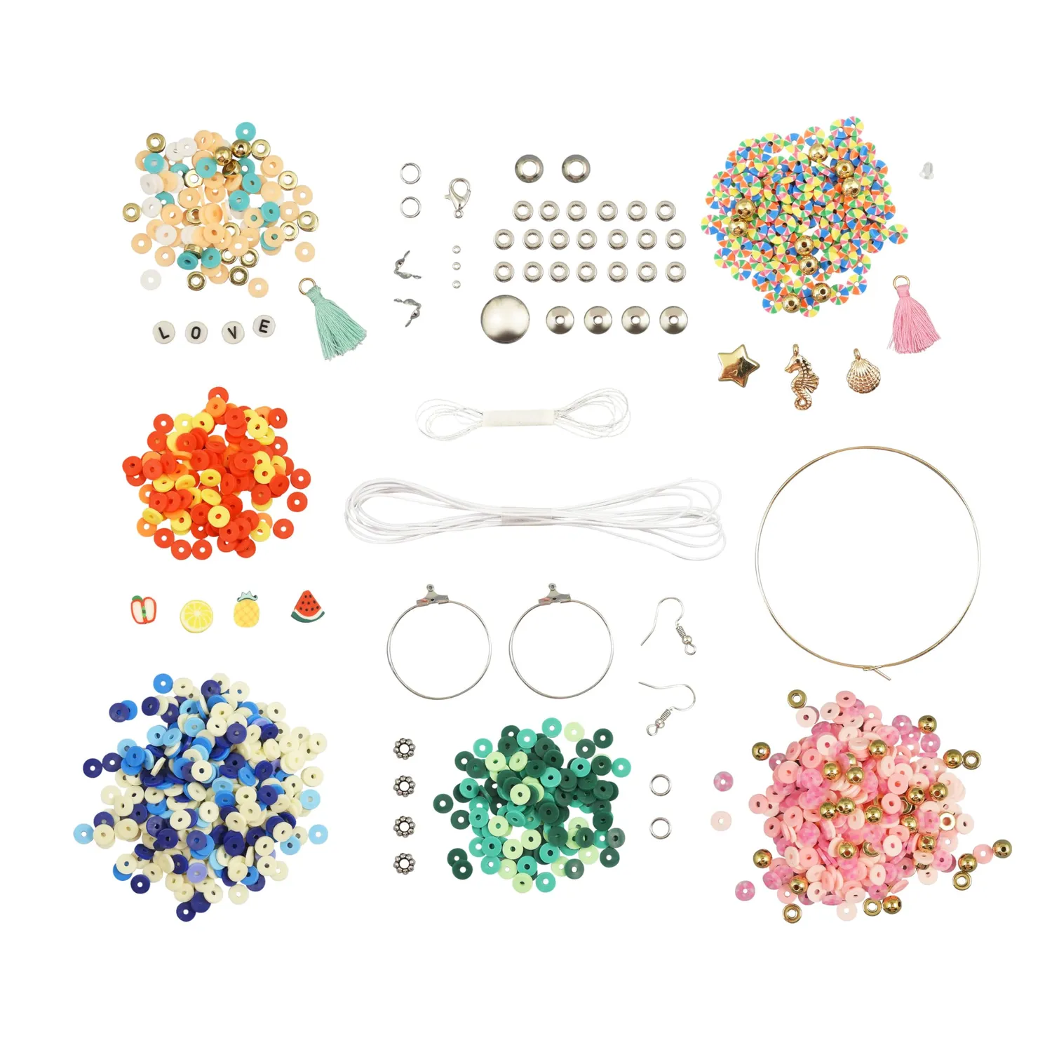 Buki France BE123 Heishi Schmuck Bastelset Gold Rosa