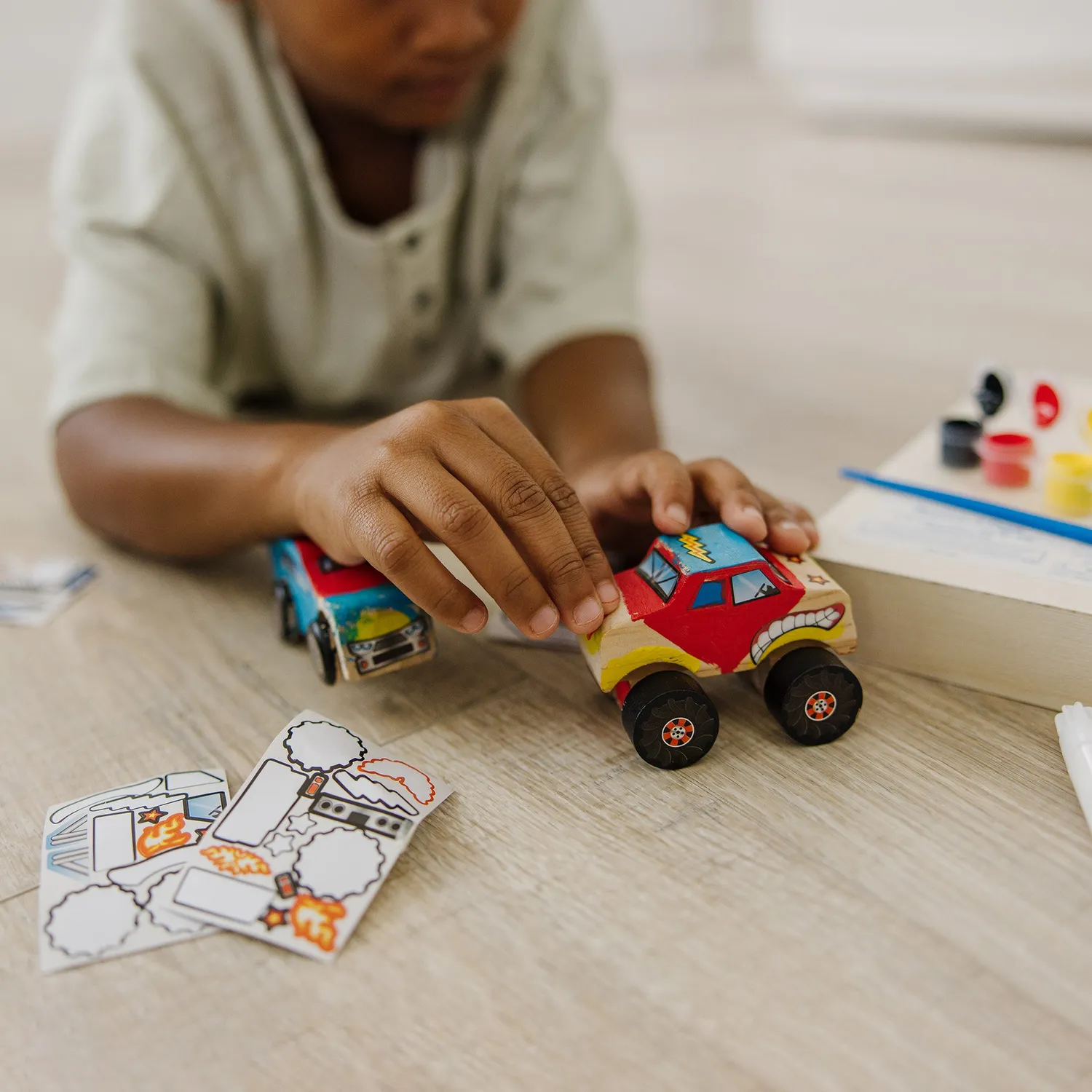 Melissa & Doug Created By Me Vehicles Bastelset 2er Rennauto Truck