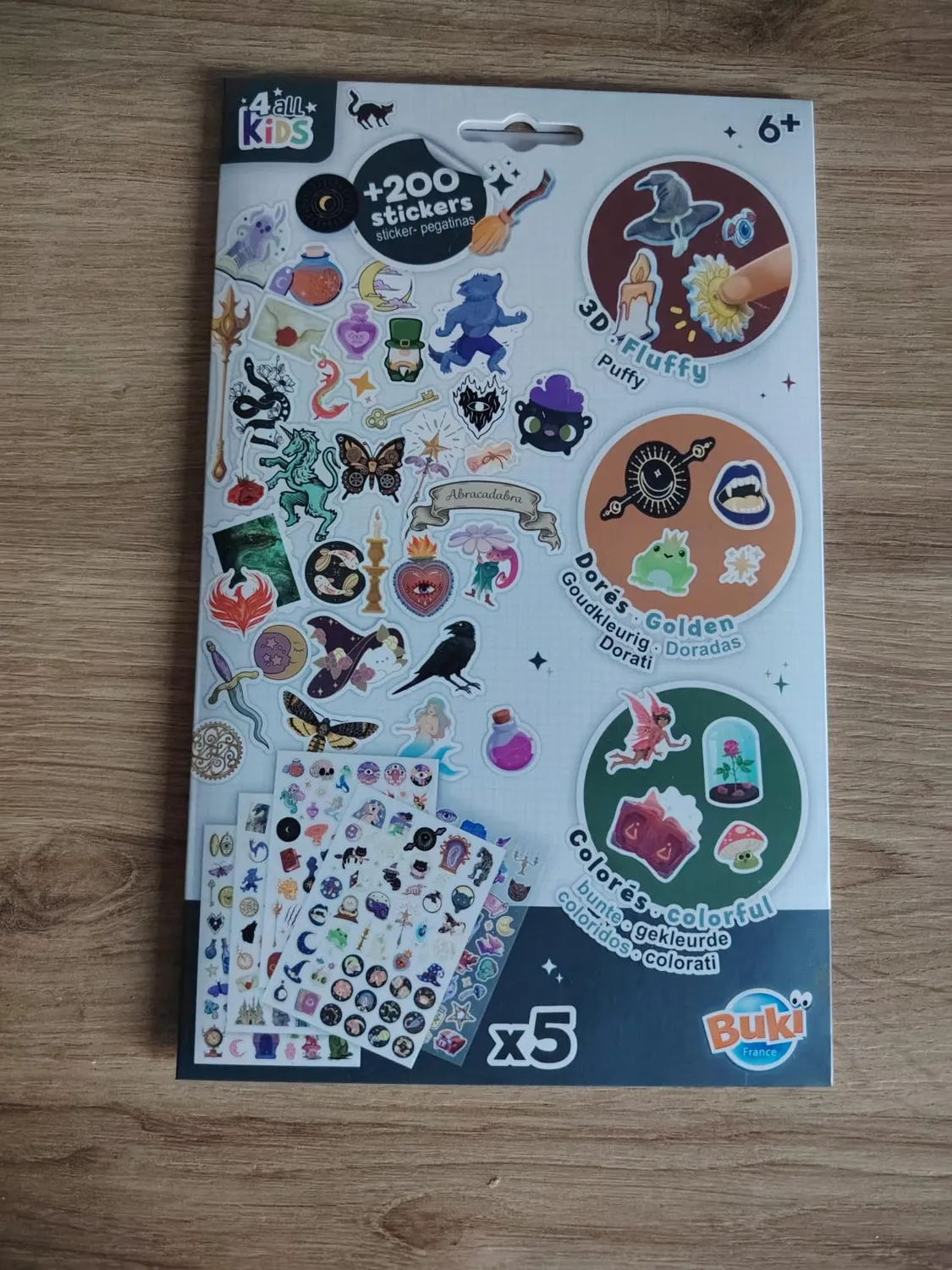 Buki France FK020 Stickertasche 200 Märchen A5 Gold