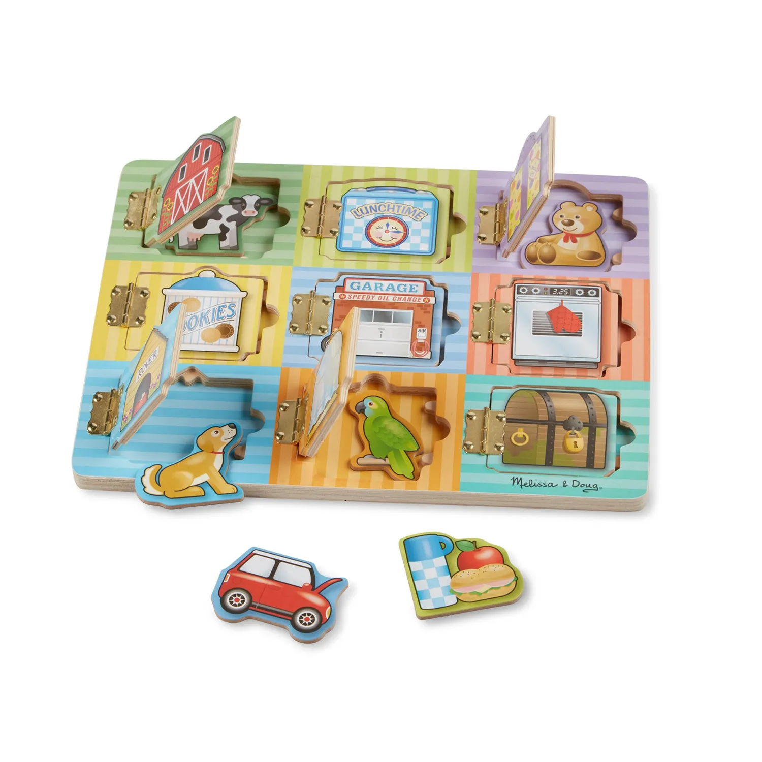 Melissa & Doug Hide & Seek Board Magnetspiel Holz 3-5J