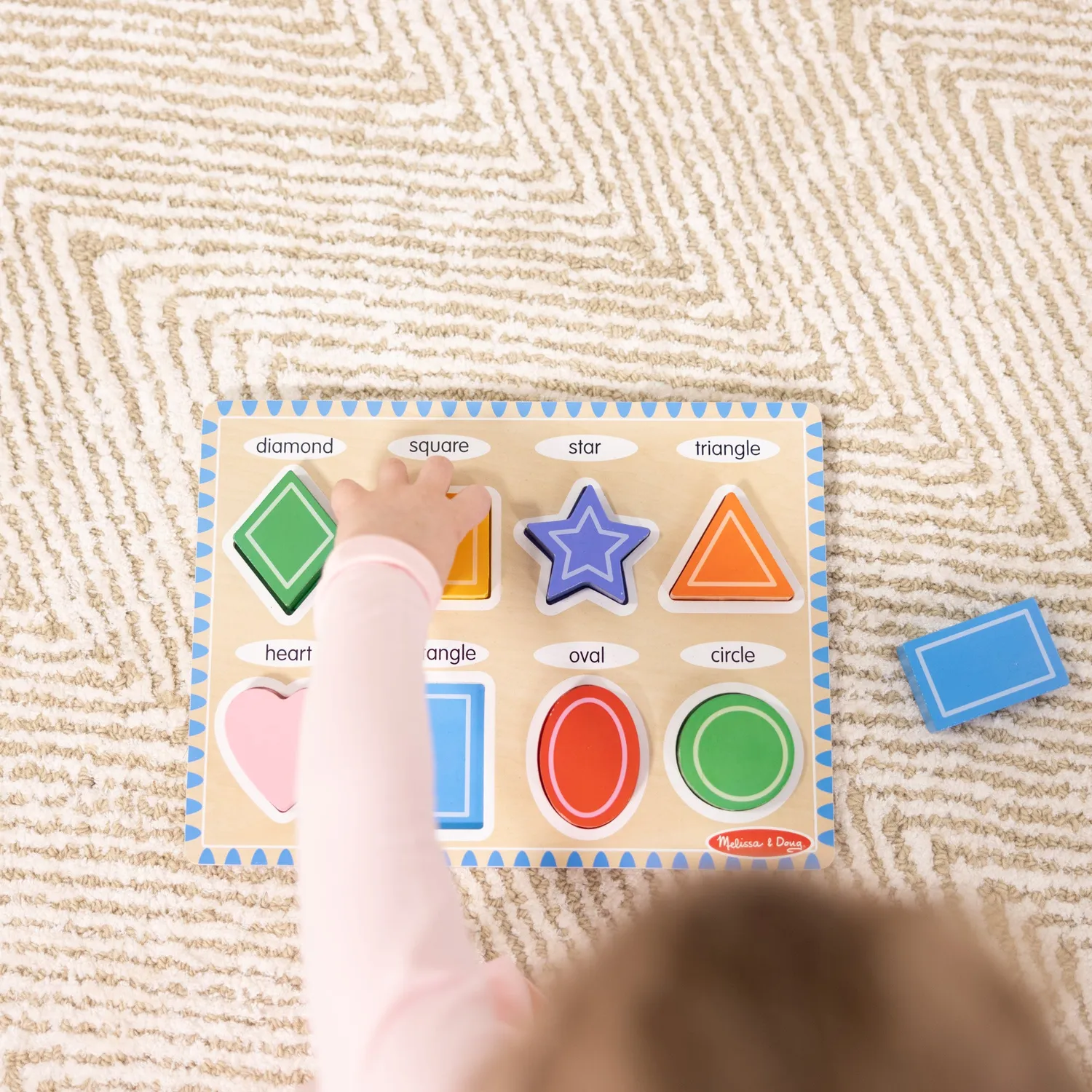 Melissa & Doug Shapes Holzpuzzle 8 Teile Formen Steckpuzzle