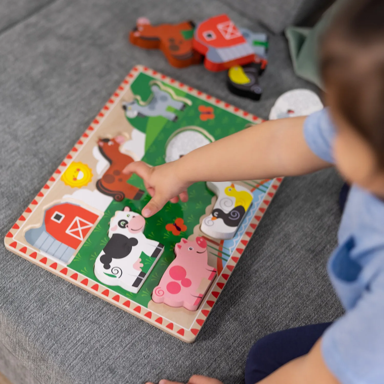 Melissa & Doug Farm Animals Holzpuzzle 8 Teile Bauernhof