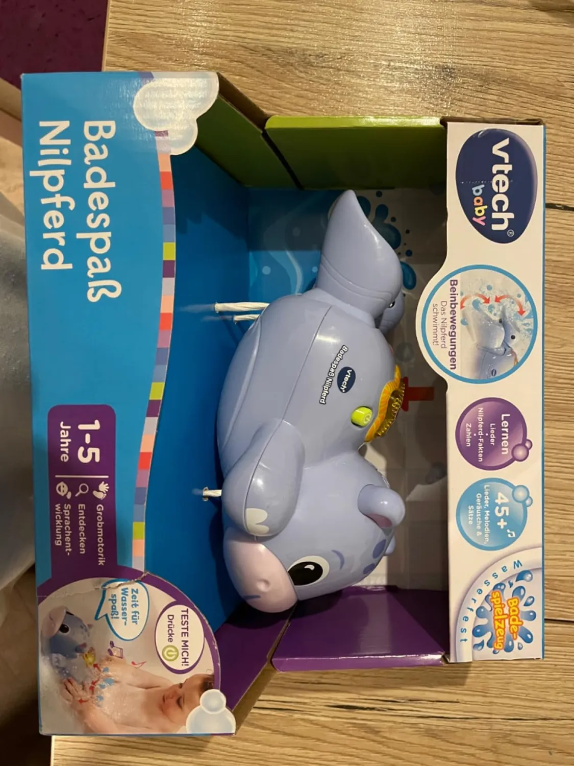 VTech Nilpferd Badespielzeug Schwimmend mit Musik Babys