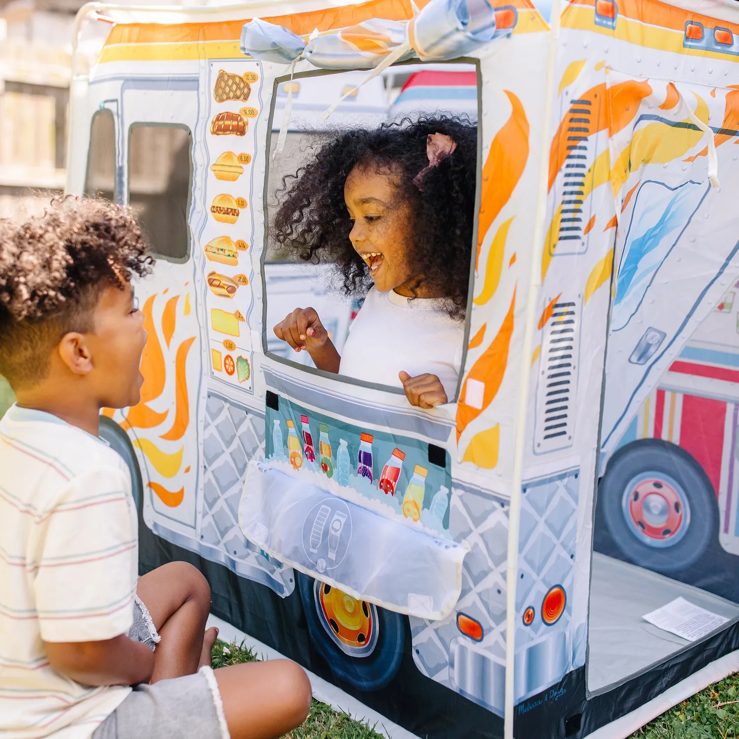 Melissa and Doug Food Truck Play Tent Spielzelt 2in1