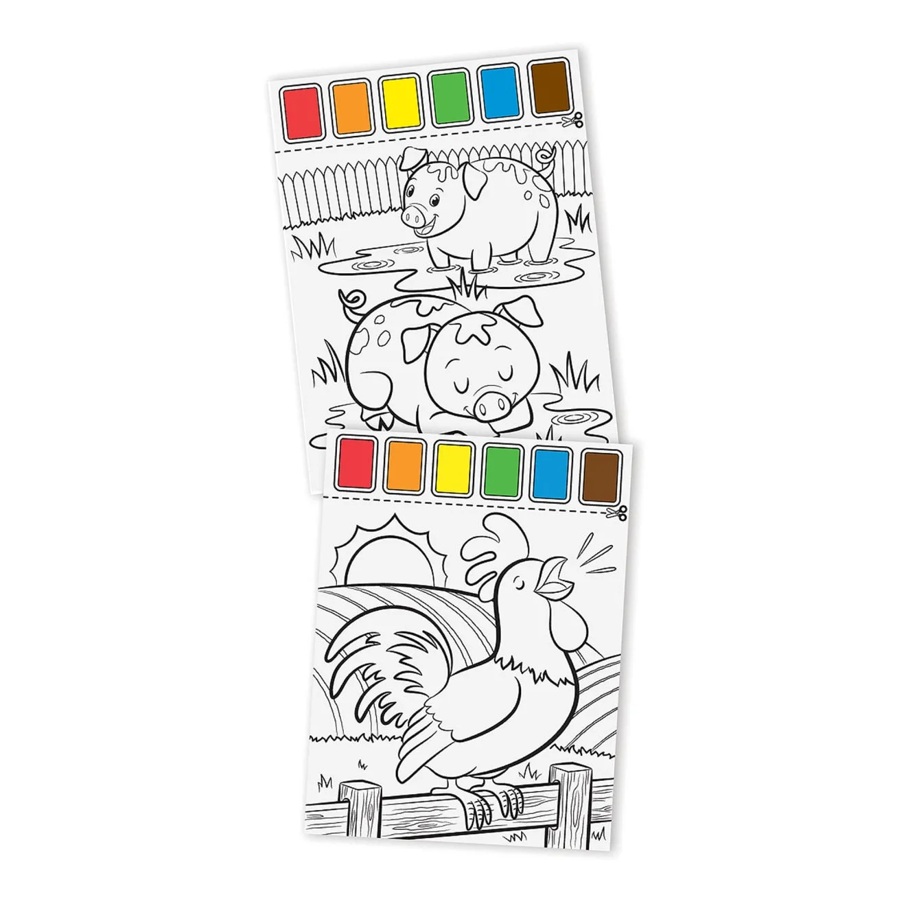 Melissa & Doug Farm Animals Malblock mit Wasser 20 Seiten
