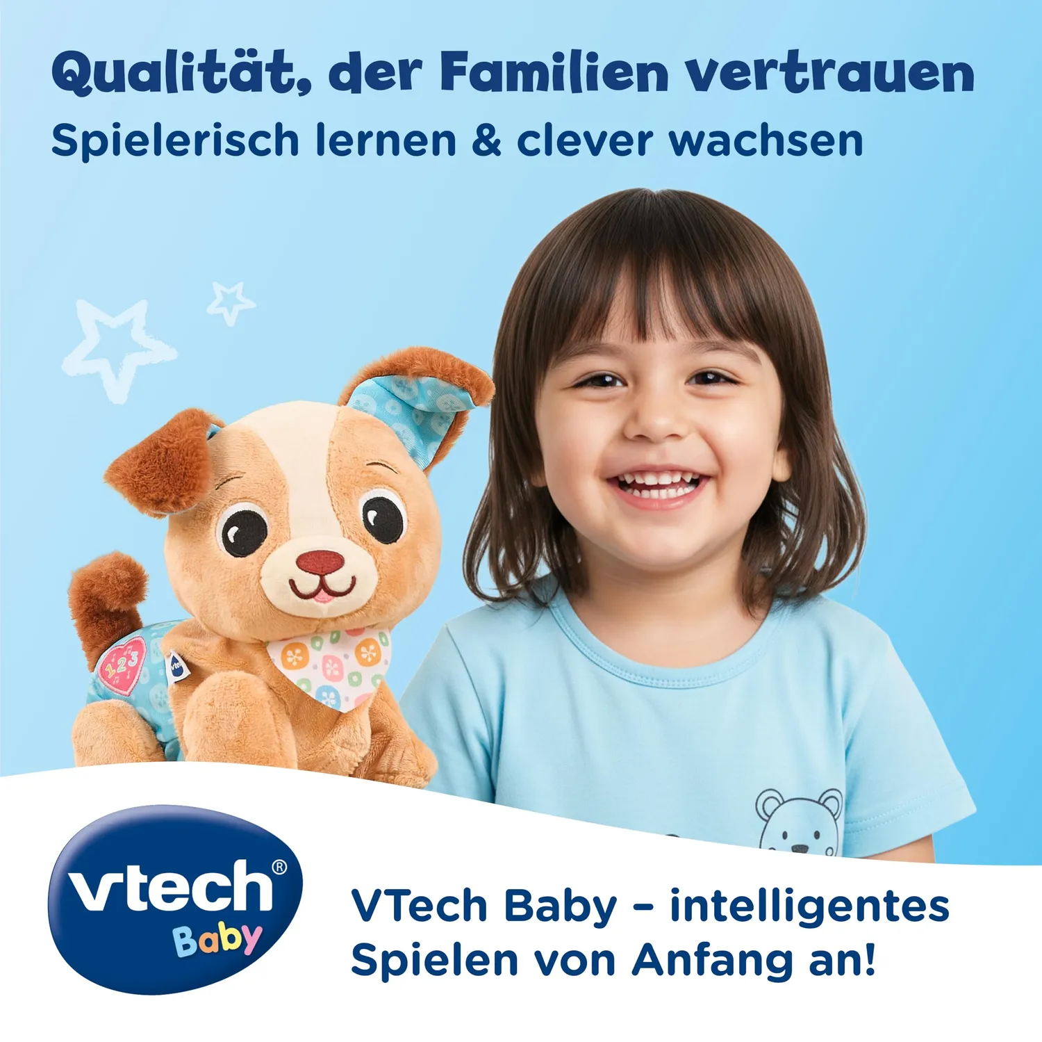VTech Krabbel-mit-mir-Hündchen Baby Spielzeug 9-36 Monate