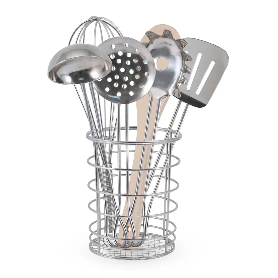 Melissa & Doug Stir & Serve Kochutensilien 7-teilig Edelstahl