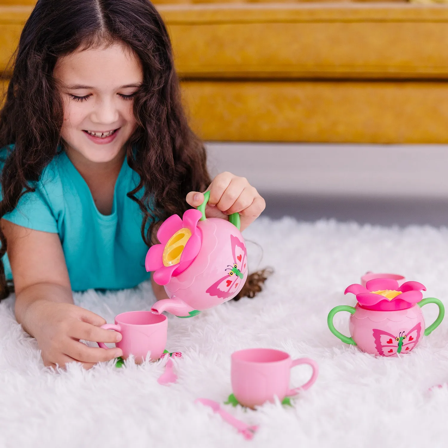 Melissa & Doug Butterfly Tea Set Teeservice 15-teilig Kinder