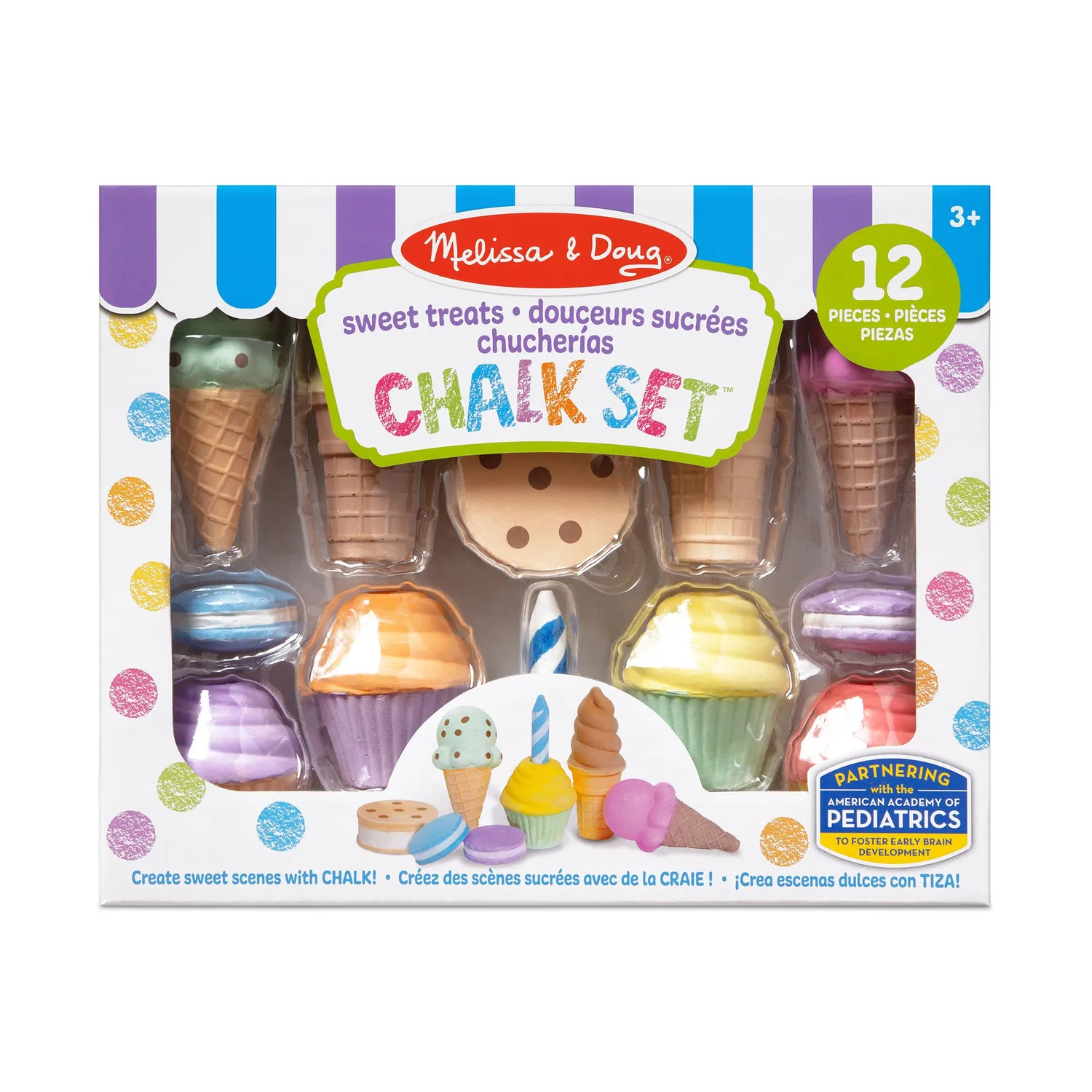 Melissa & Doug Sweet Treats Kreide-Set Eis 12-teilig