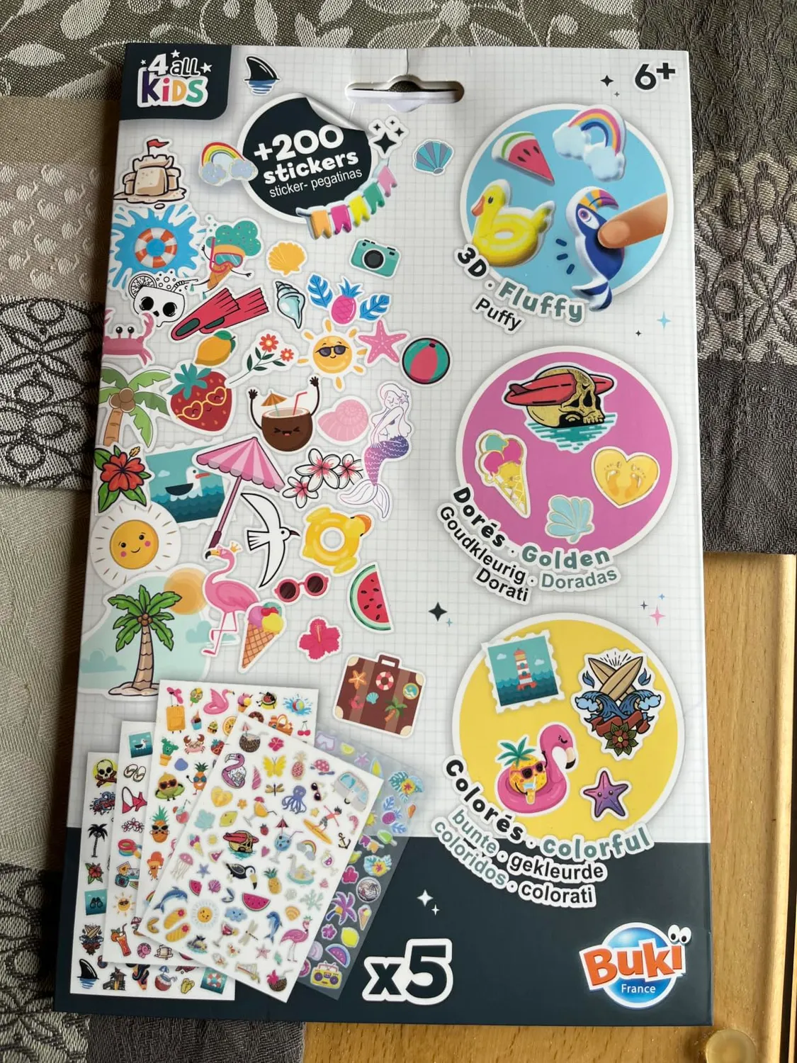 Buki France FK018 Stickertasche Summer Sticker 200 Sommer Gold