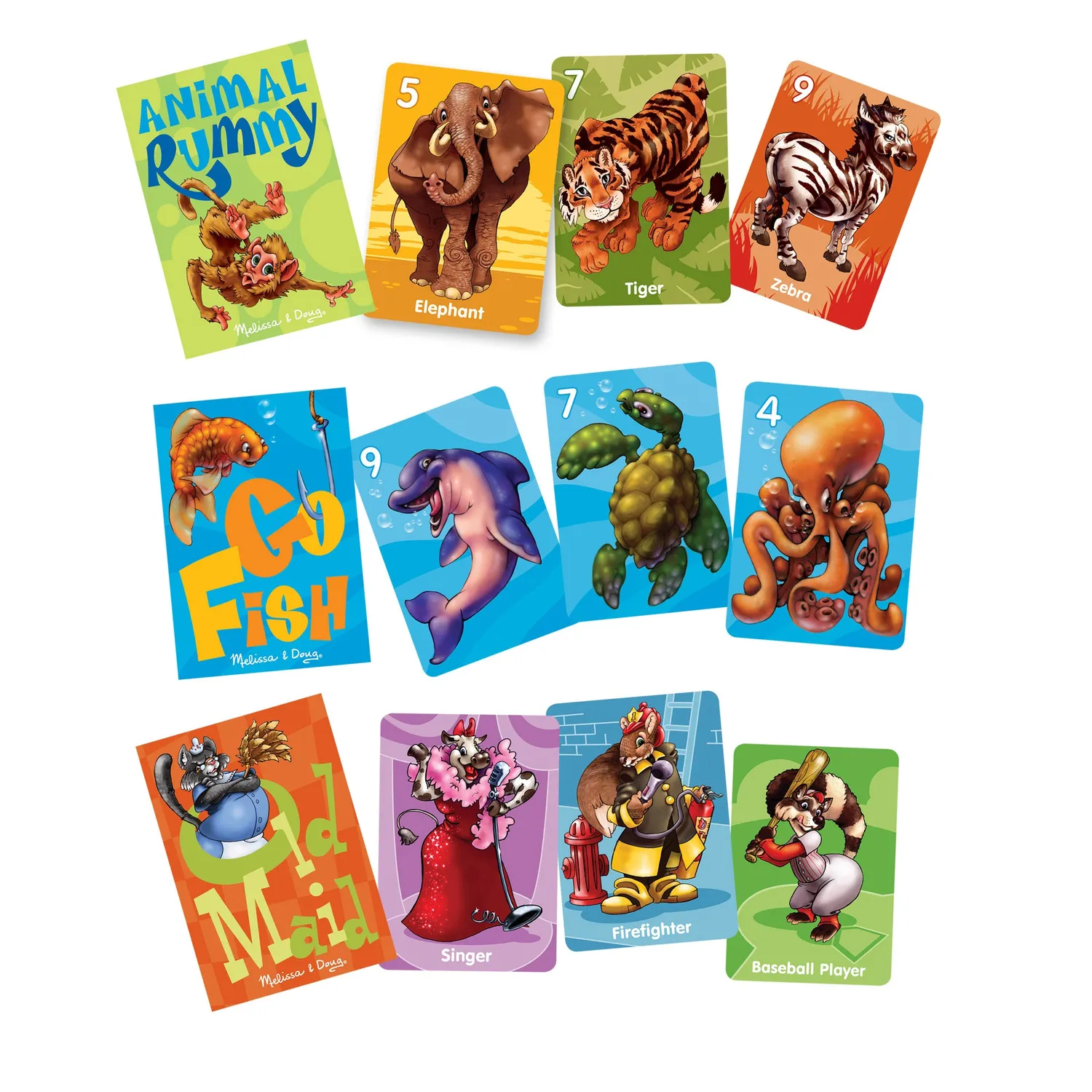 Melissa & Doug Classic Card Game Set Kartenspiel 3 Decks