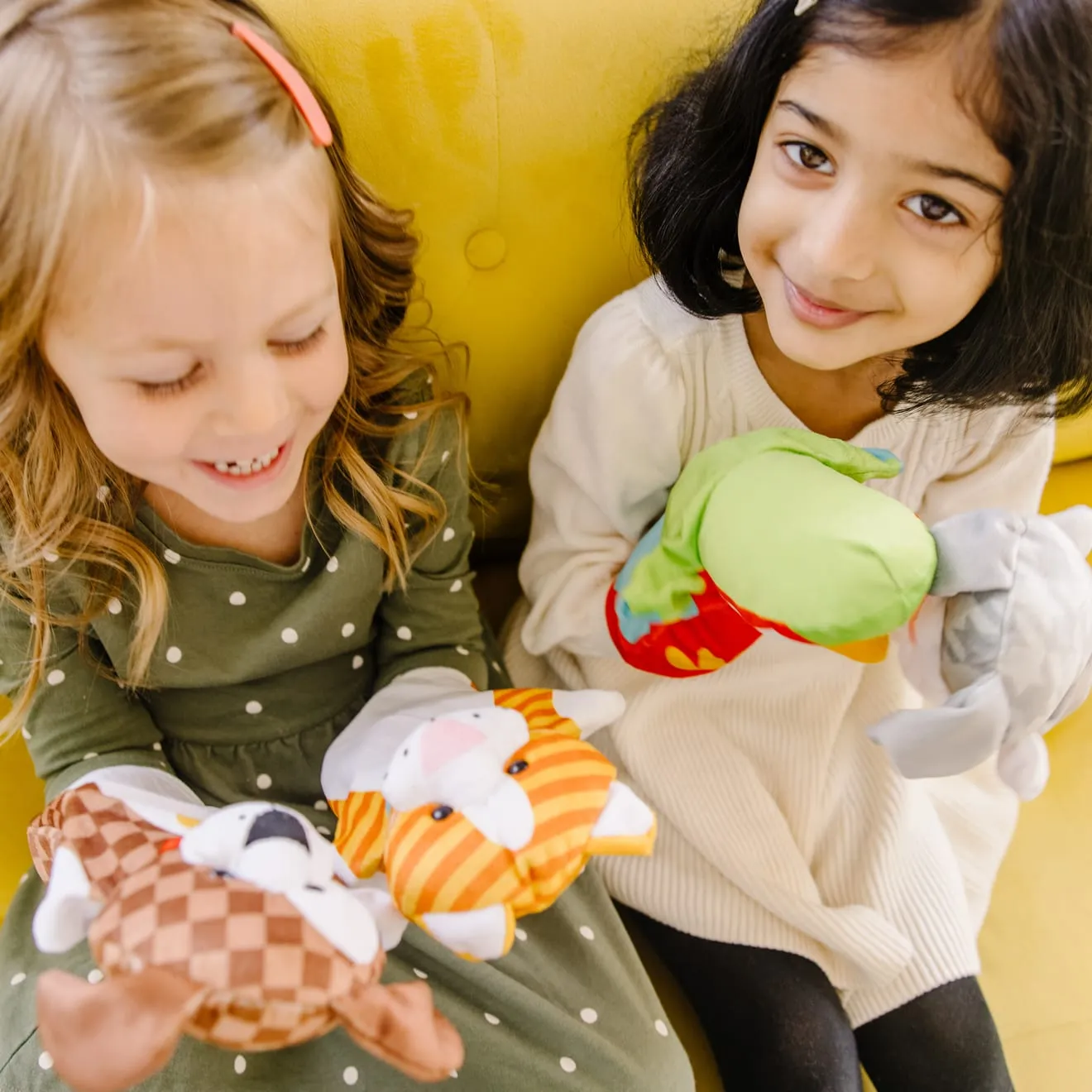 Melissa & Doug Playful Pets Handpuppen 4er-Set Tiere