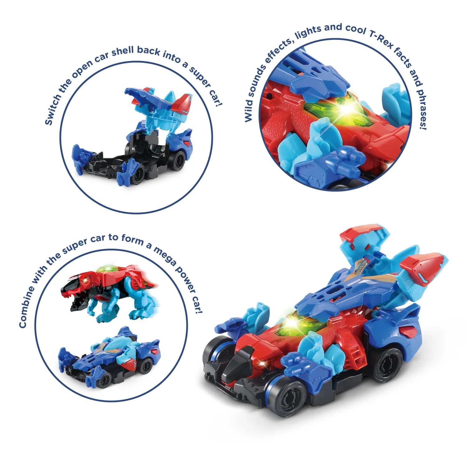VTech Switch & Go Dinos Tremor T-Rex Figur 2-in-1 mit Sound