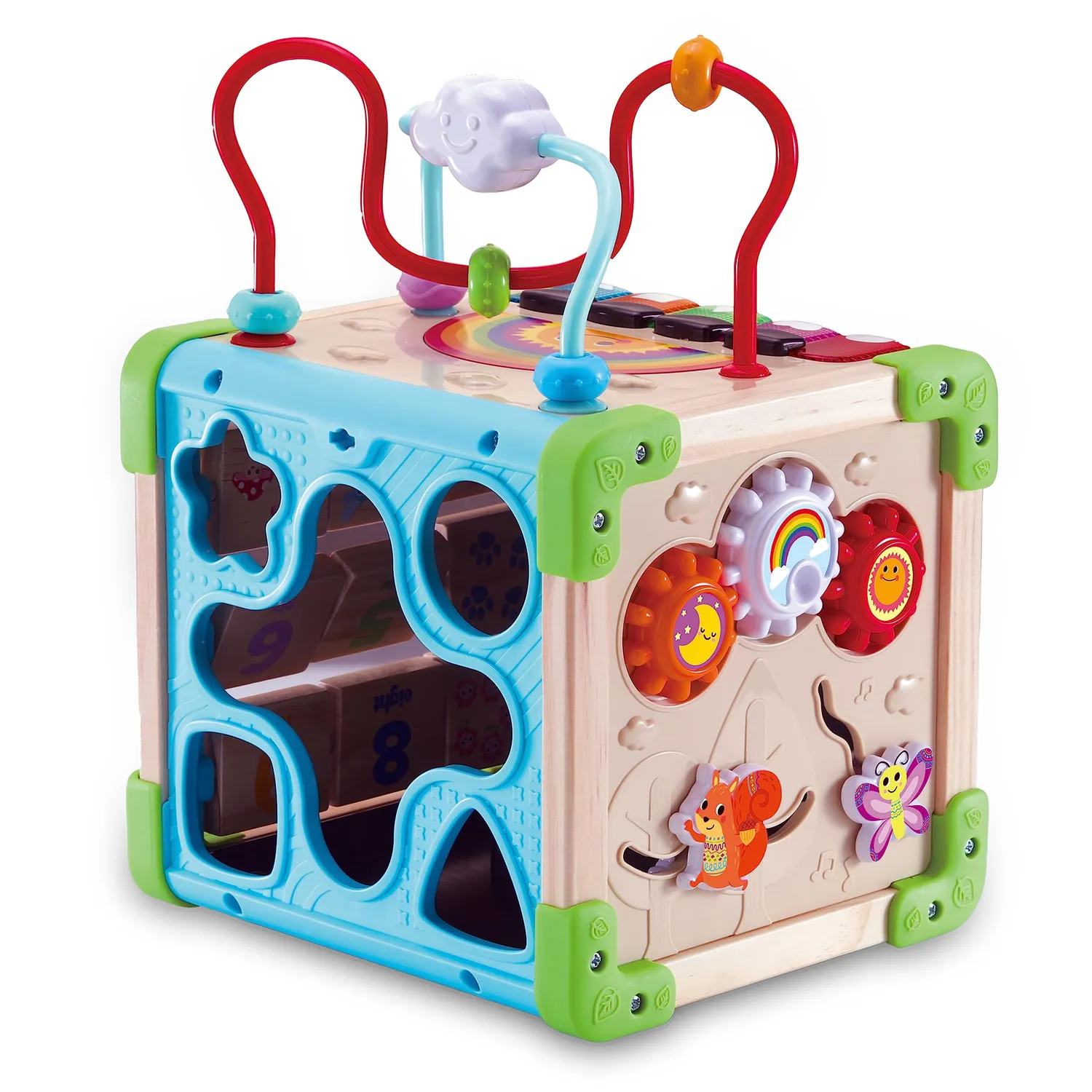 VTech Holz-Spielwürfel Interaktiv FSC Lernwürfel 12-36 Monate
