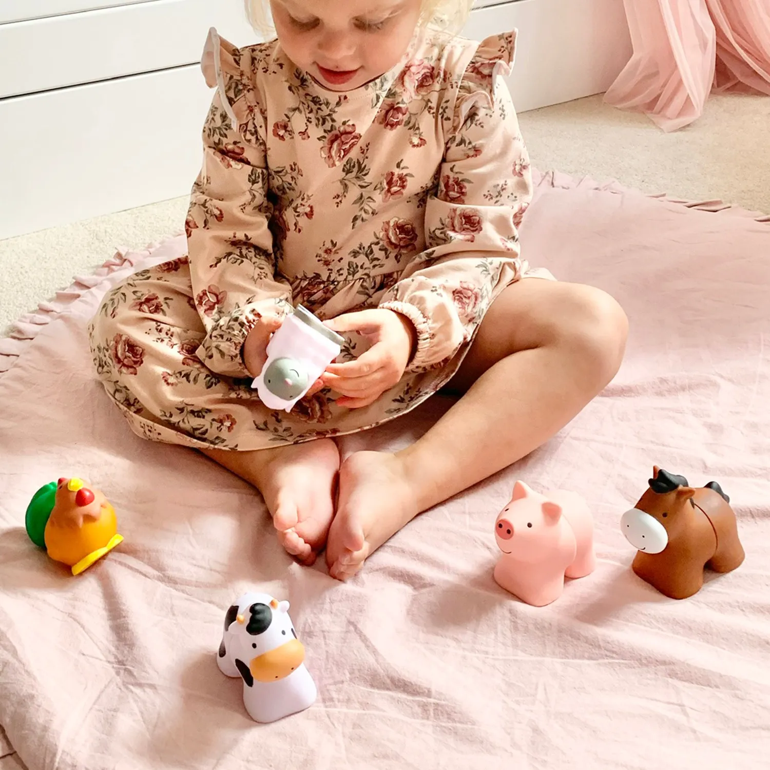 Melissa and Doug Pop Blocks Farm Animals Stecktiere 10-teilig Baby