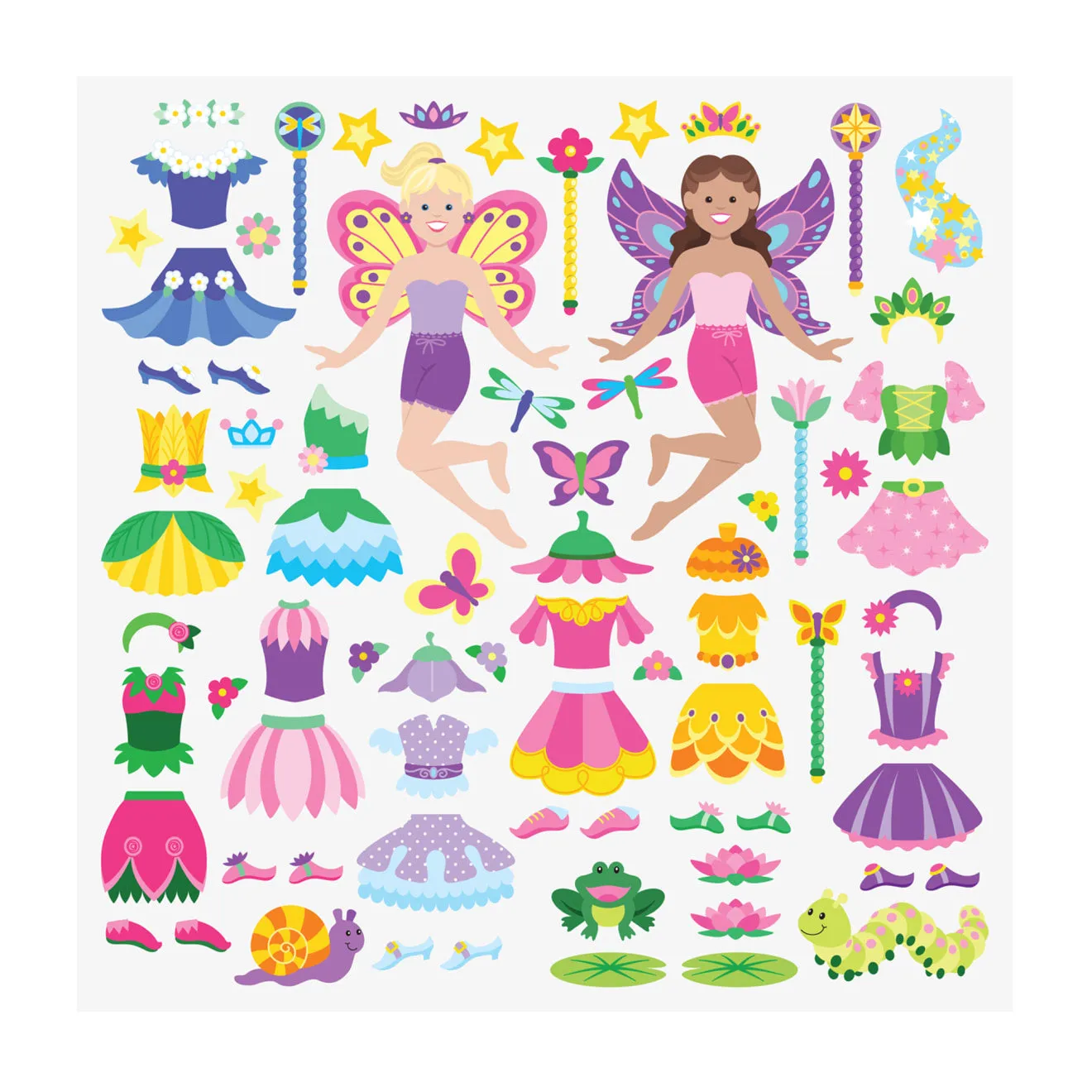 Melissa & Doug Puffy Stickers Play Set Fairy Sticker-Set Fee 75-teilig