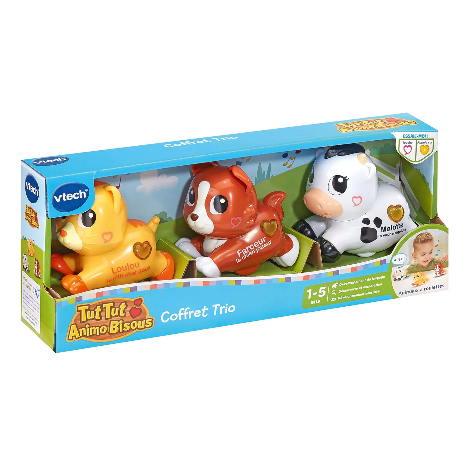 VTech Tut Tut Animo Bisous Trio Rolltiere französisch