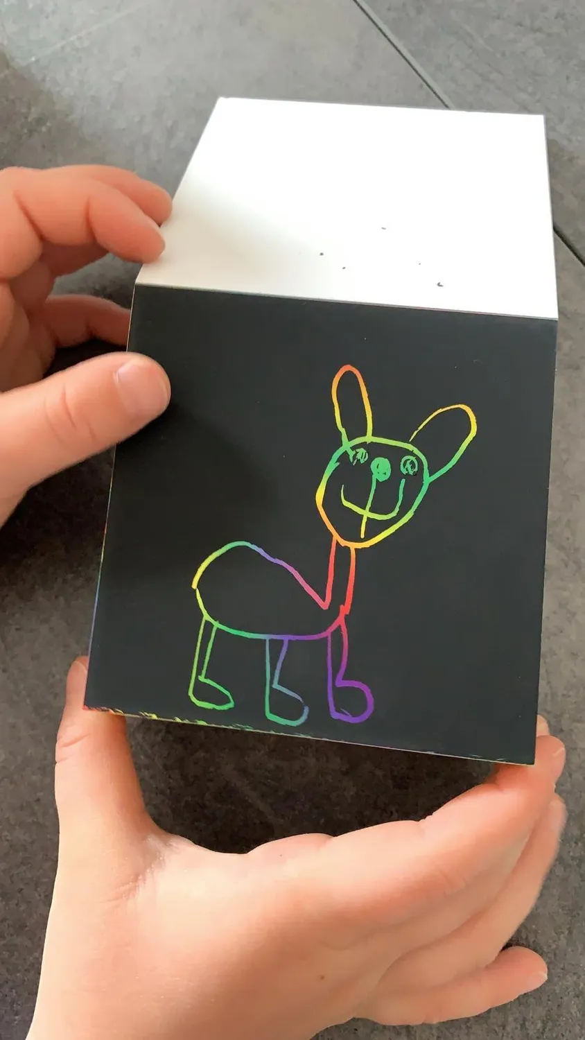 Buki NB001 Kratzpapier-Notizblock 150 Blätter Regenbogen