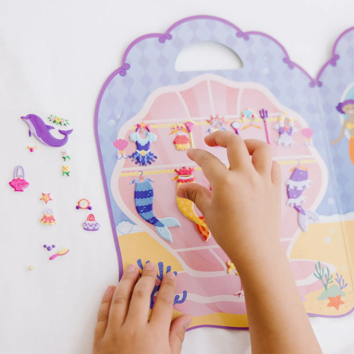 Melissa & Doug Mermaid Puffy Sticker Set 65 Sticker wiederverwendbar