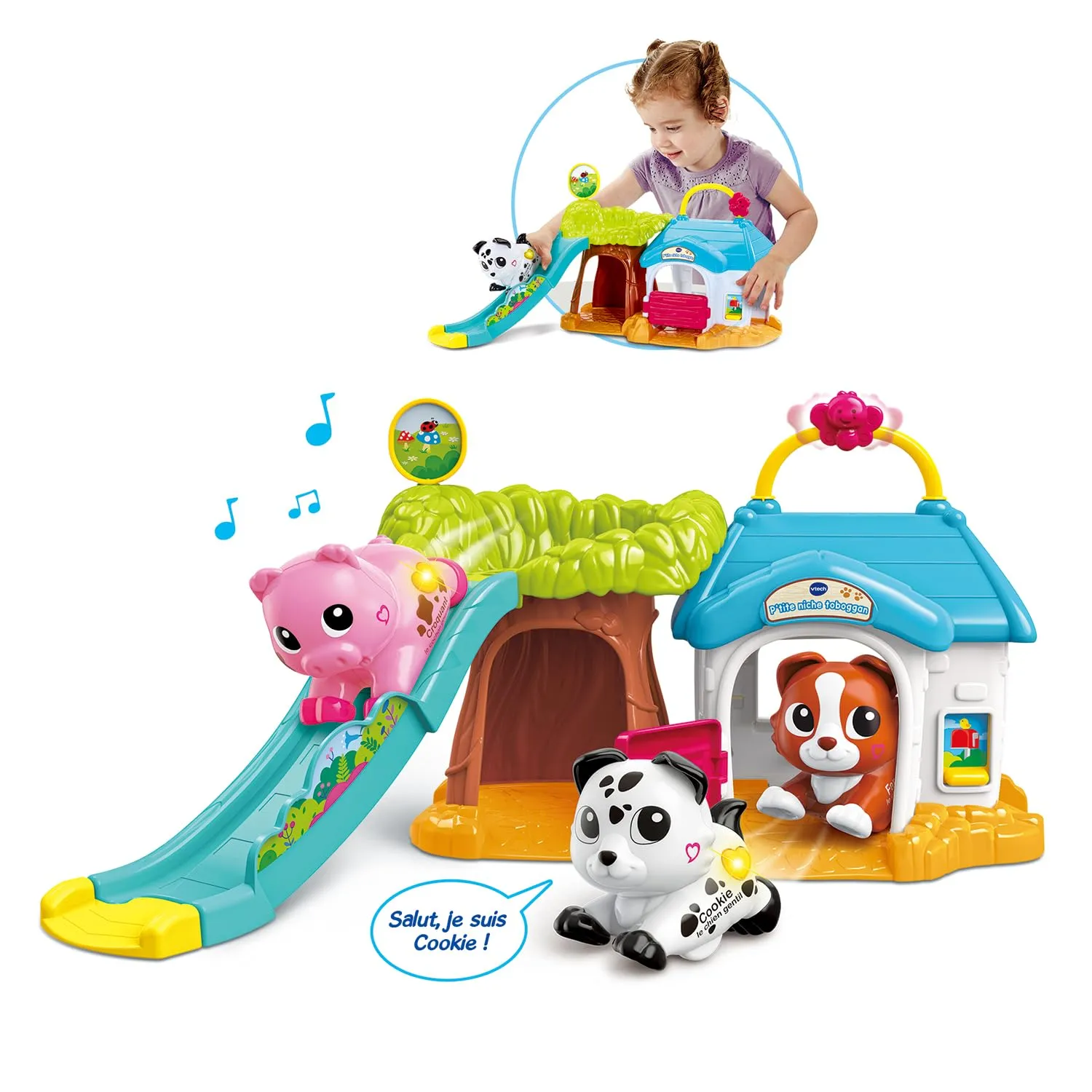 VTech Tut Tut Animo Hundehütte Rutsche mit Cookie Hund
