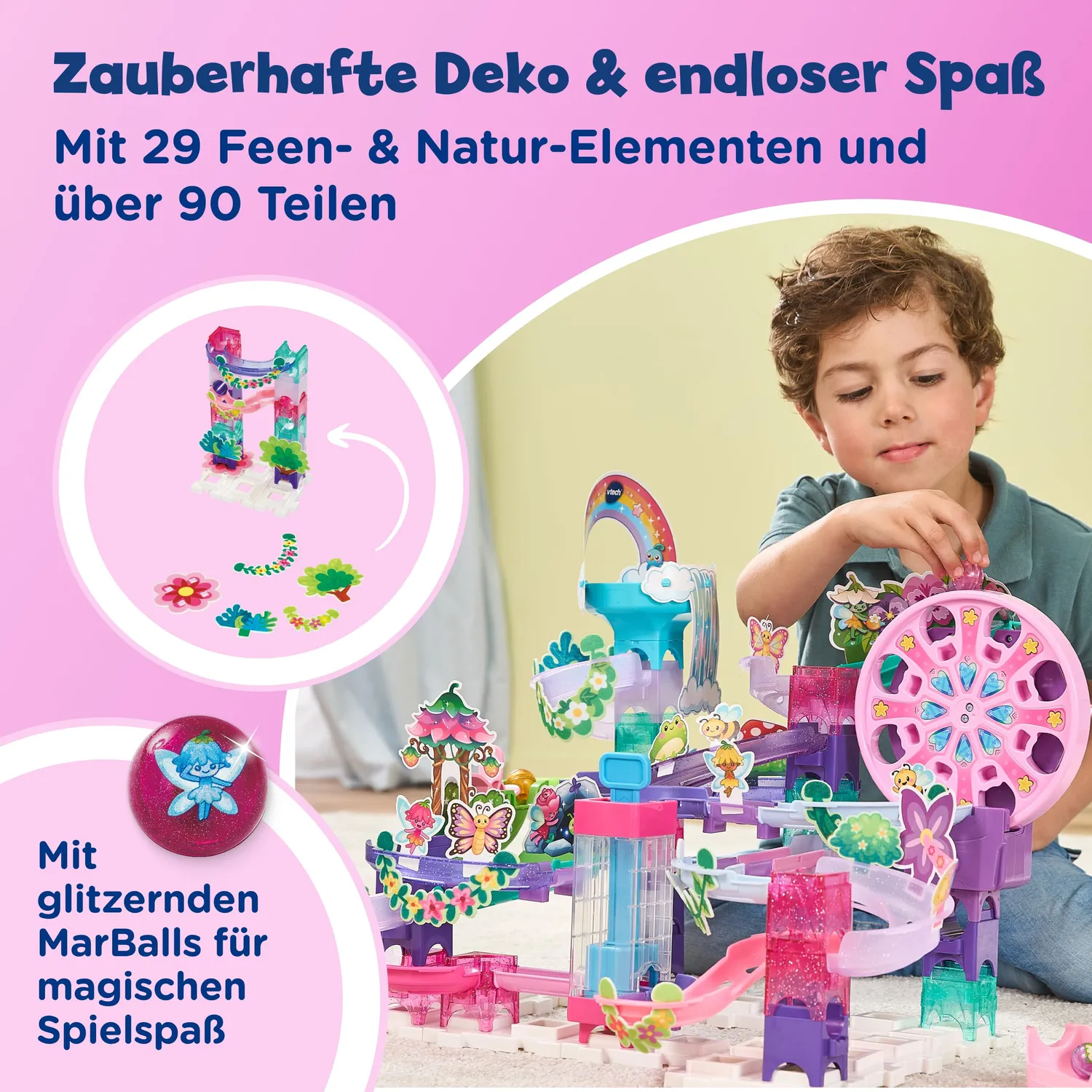 VTech Marble Rush Fairy Garden M500 Kugelbahn Set 78-teilig