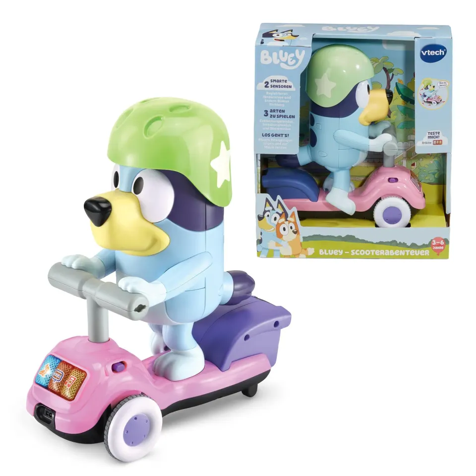 VTech Bluey Scooterabenteuer Spielzeug Deutsch ab 3 Jahren