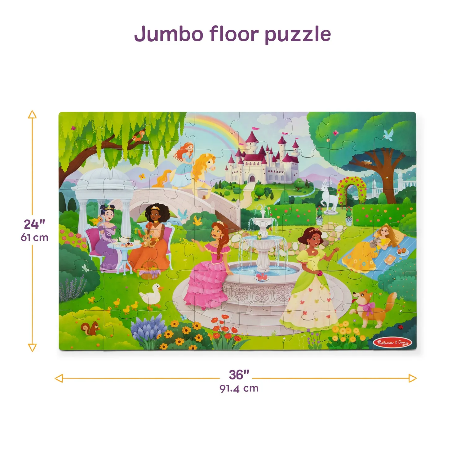 Melissa Doug Fairy Tale Castle Bodenpuzzle 48 Teile 91x61 cm